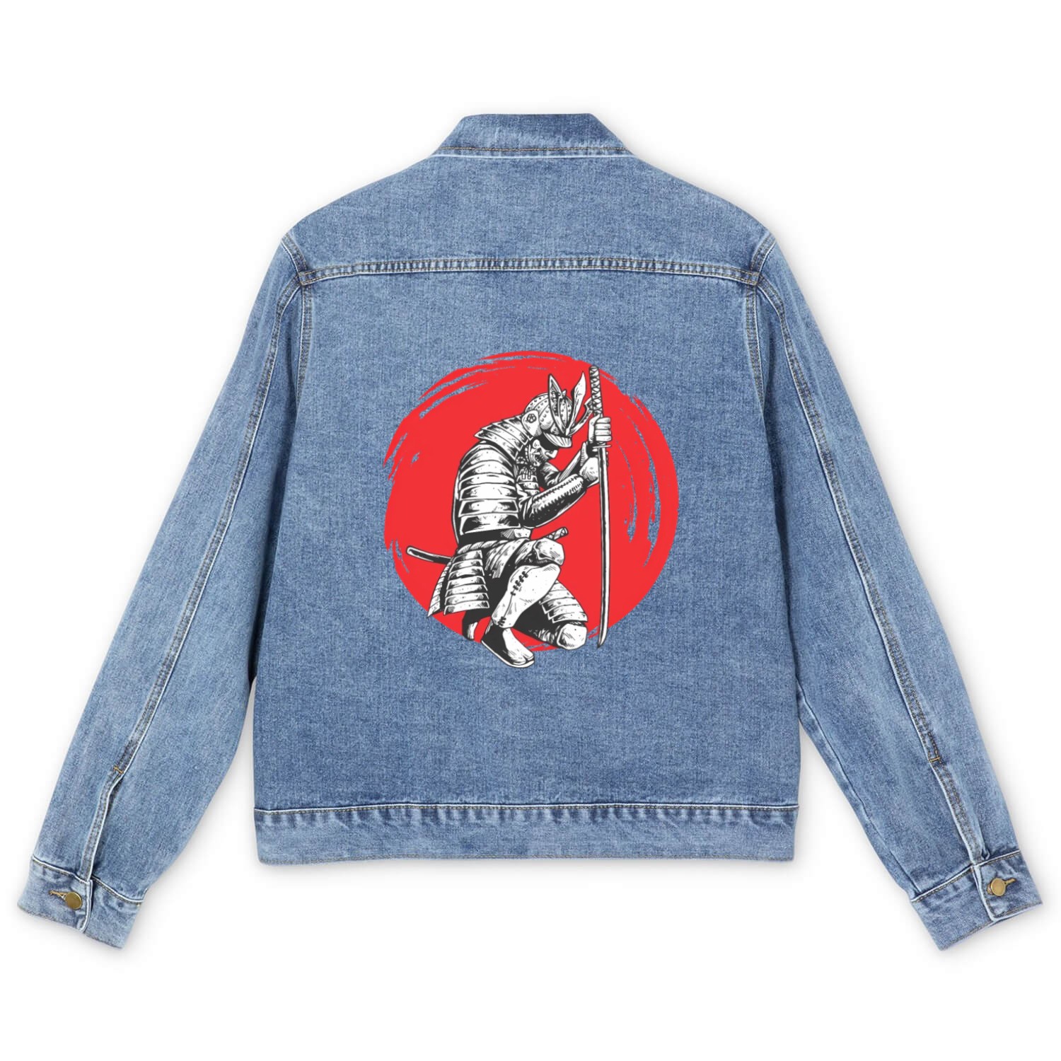 Japanese Samurai Fighter Men's Denim Jackets