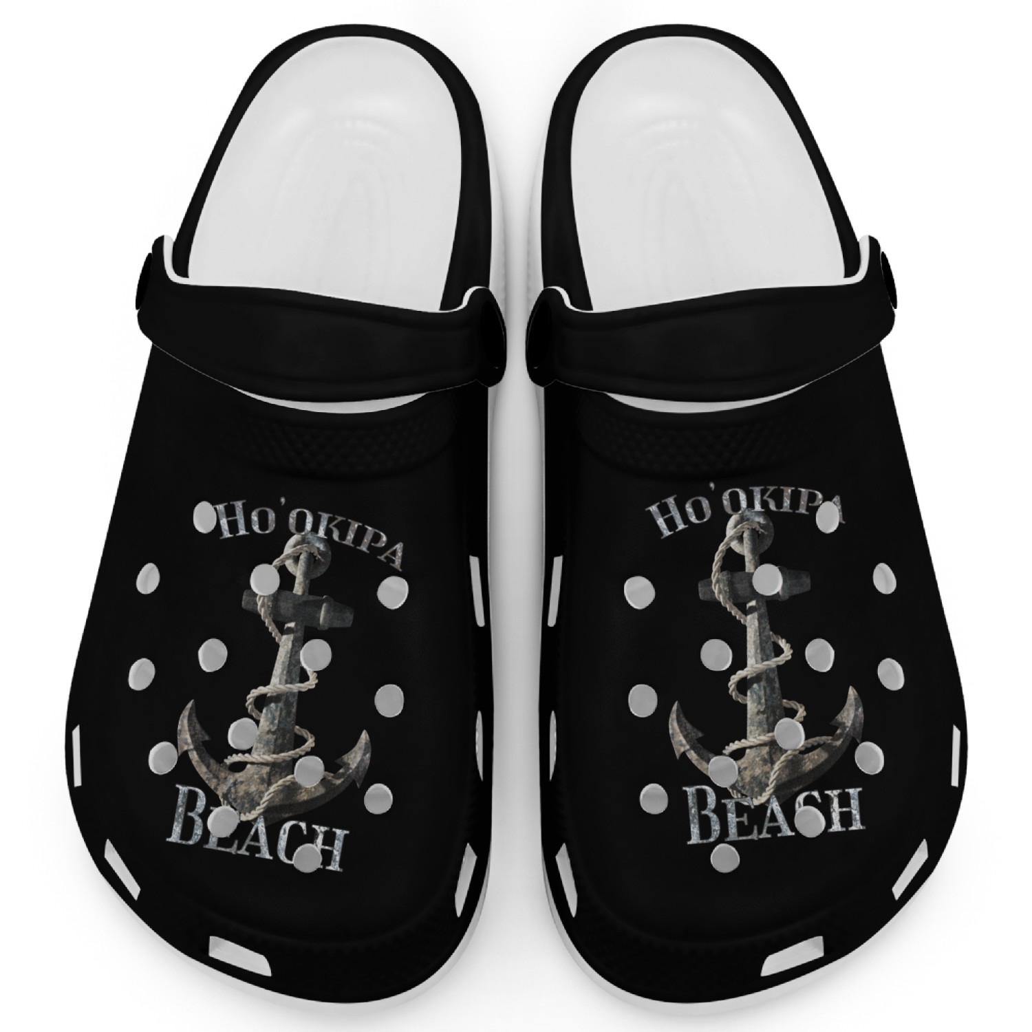 Ho'okipa Beach Hawaii Nautical Anchor Sailing Clogs