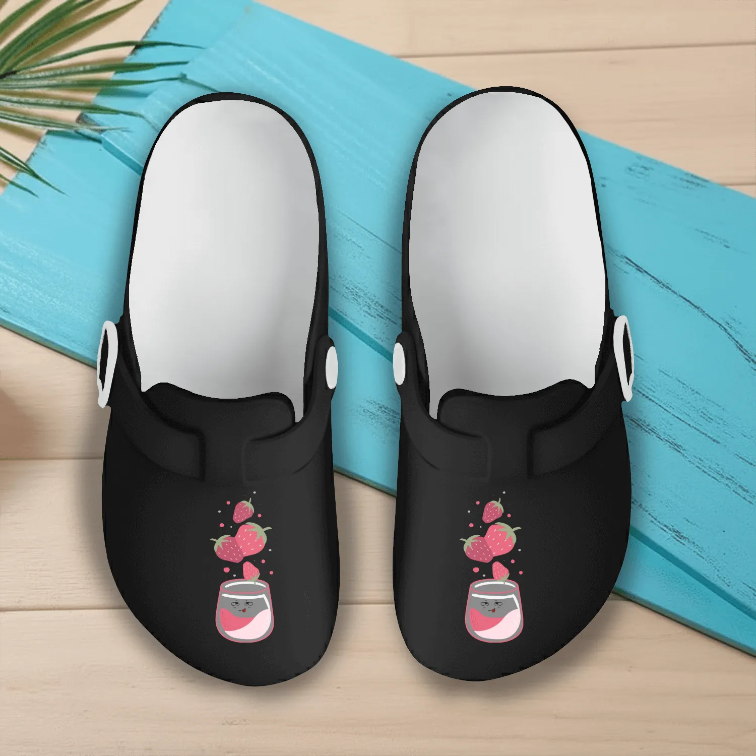 Delicious Strawberry juice Slip On Clogs