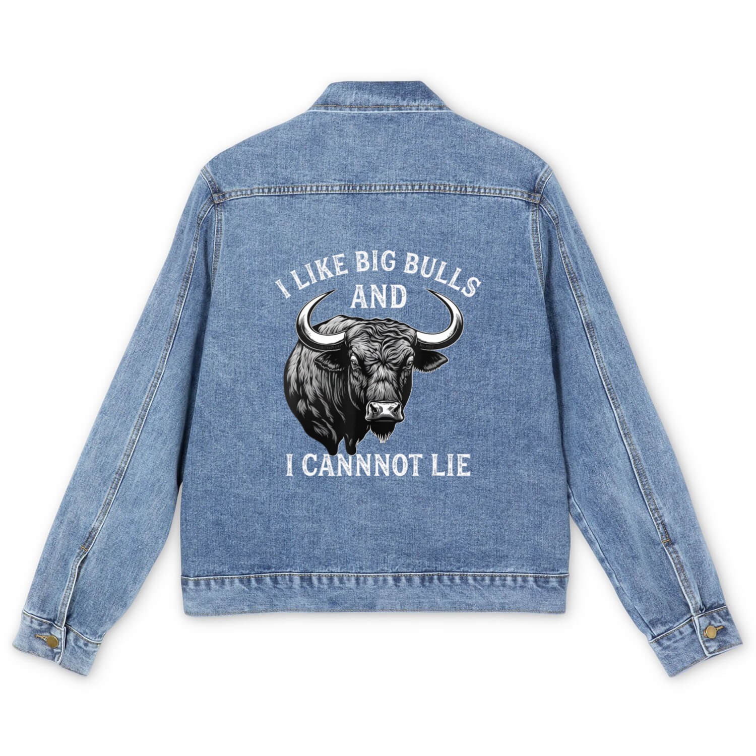 Bull Riding Like Big Bulls Rodeo Bull Rider Wester Men's Denim Jackets