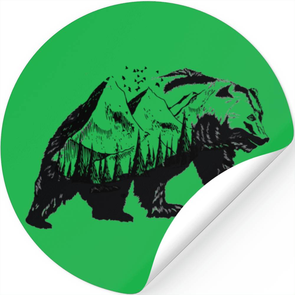 Natural bear Stickers