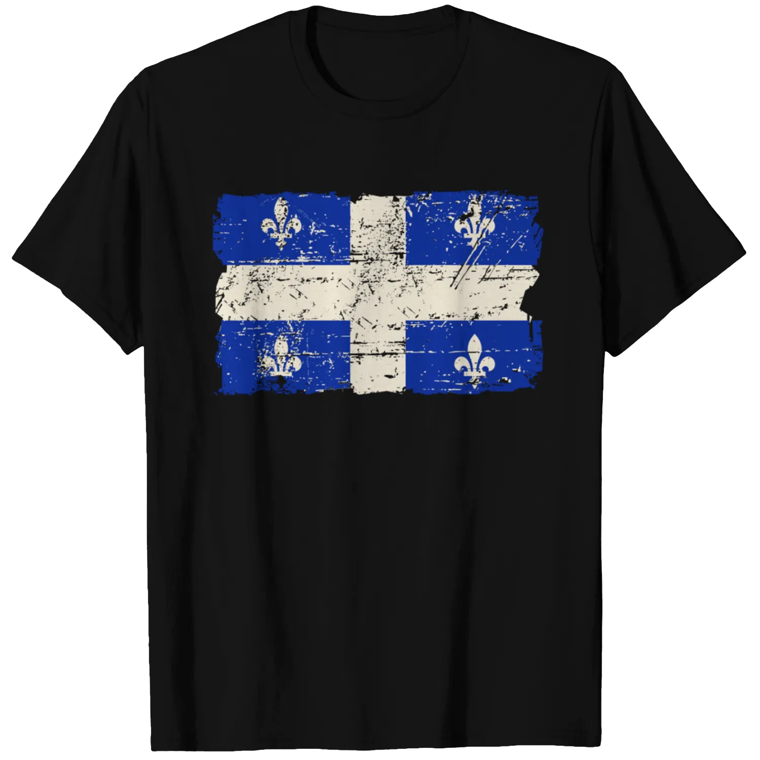 Quebec Flag - Vintage Look T Shirts