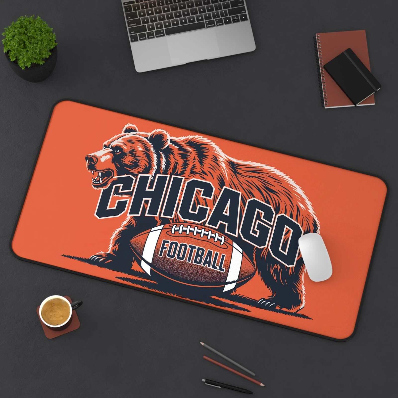 Chicago Football High Def Print Non Slip Desk Mat Office Home football