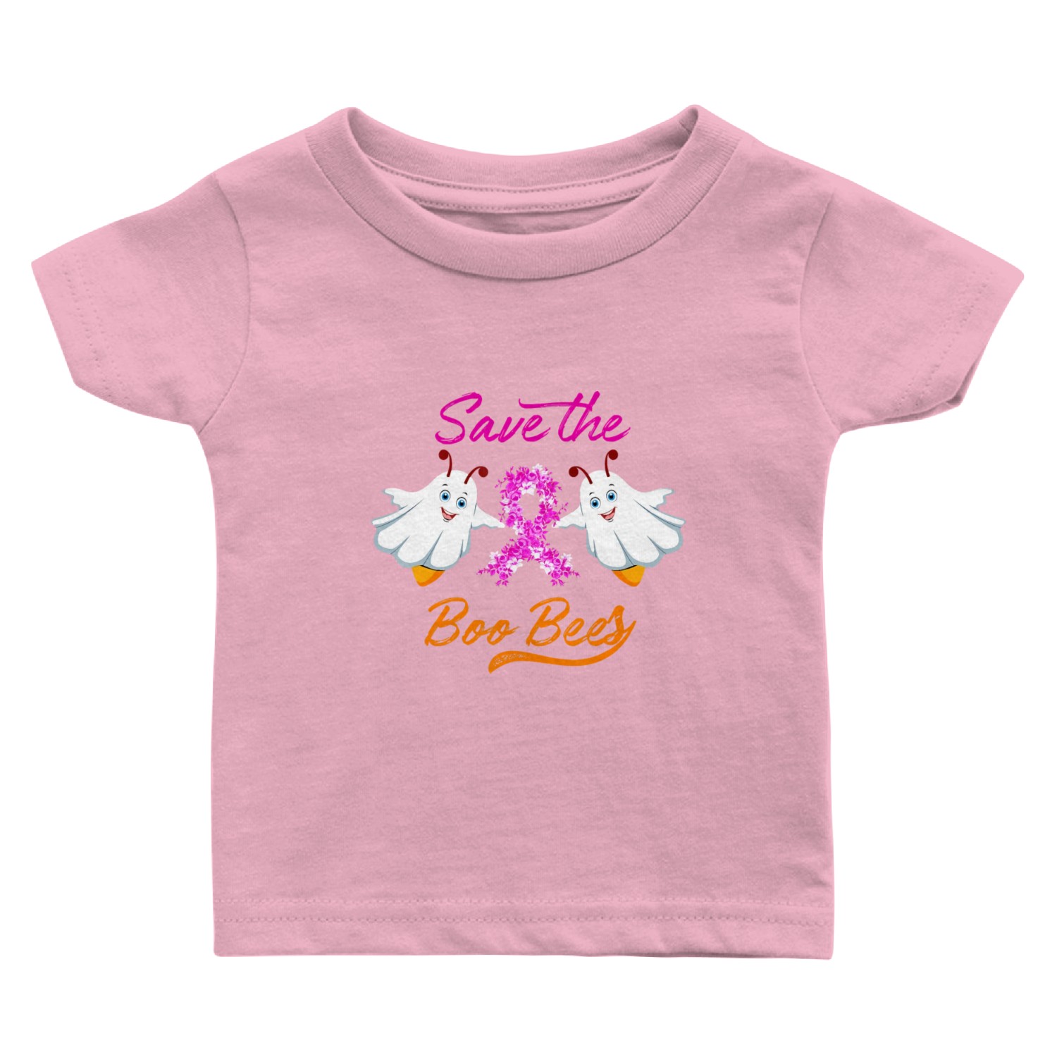 Breast Cancer Halloween Save The Boo Bees Baby T Shirts
