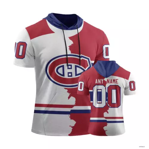 Montreal Canadiens Personalize Short Sleeve Hoodie