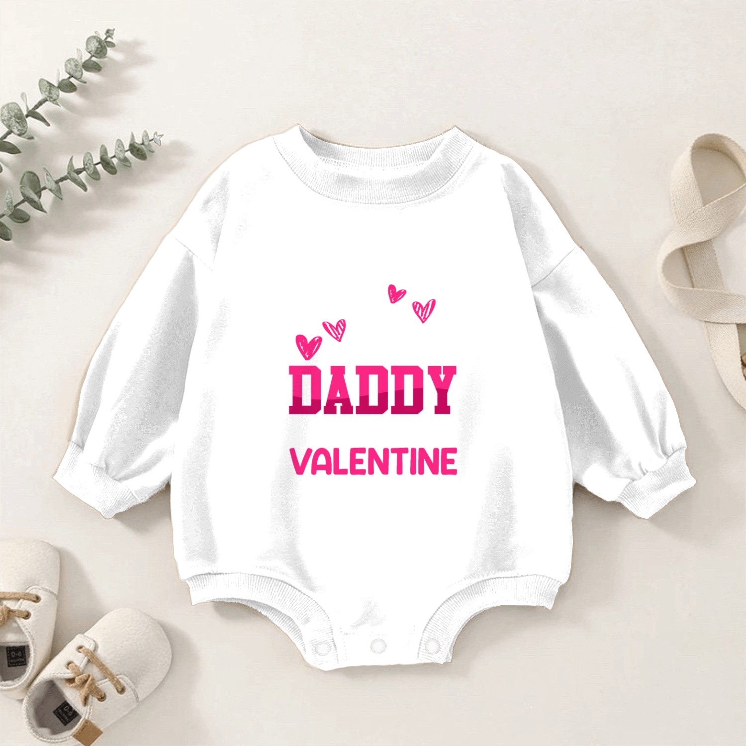 Sorry boys daddy is my valentine Valentine's Day Baby Romper Sweatshirts