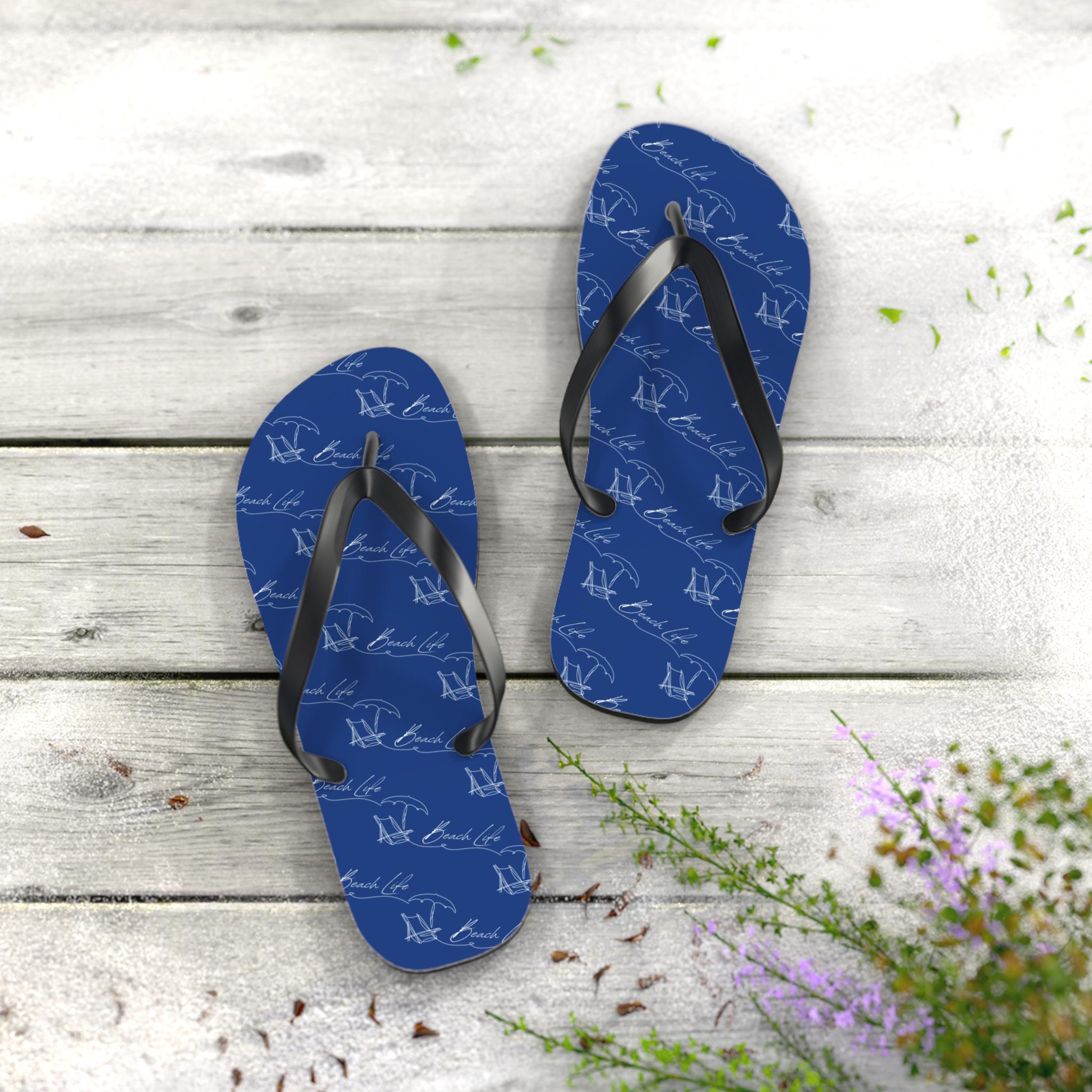 Beach Life Flip Flops | Comfortable Summer Sandals, Casual Footwear for Beach Days & Travel, Lightweight