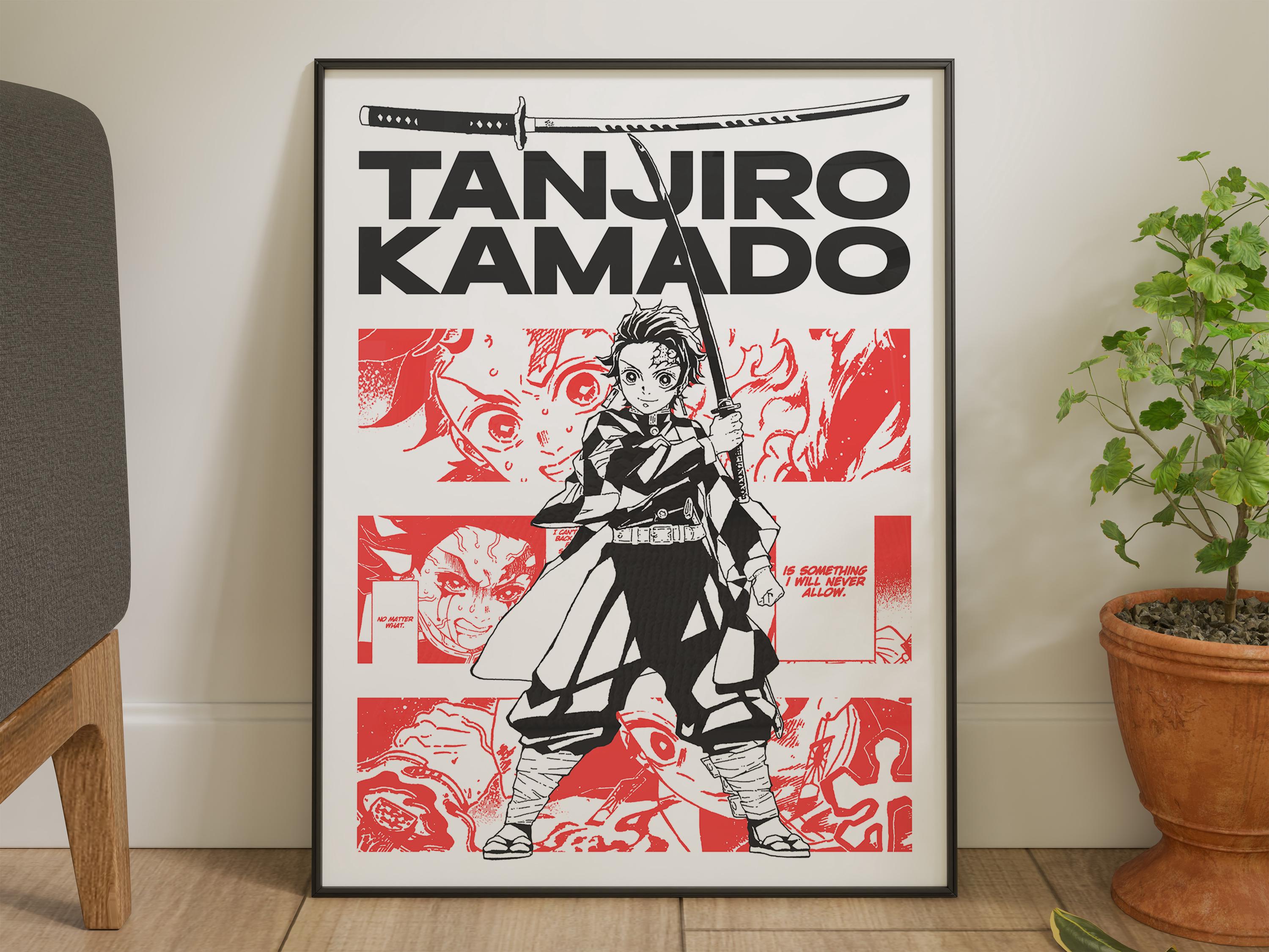 tanjiror Kamado, demon, Anime Poster, FHD Wall Decor Wall Hangings, Digital Print