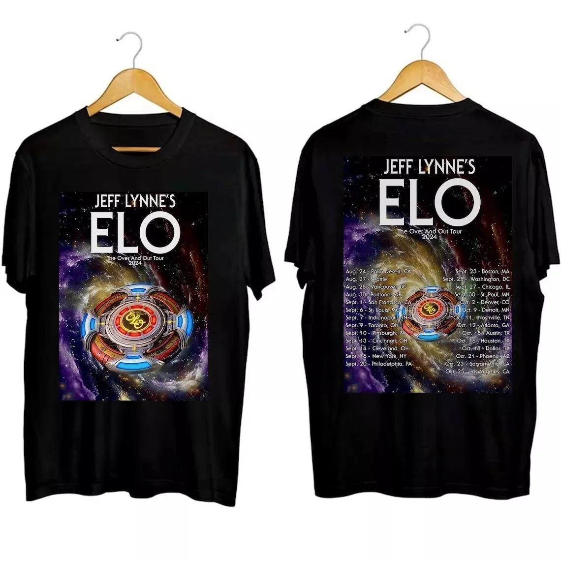 Jeff Lynne's ELO - The Over and Out Tour 2024 Shirt, Jeff Lynne's ELO Band Fan Shirt, Electric Light Orchestra 2024 Shirt, Over and Out Tour
