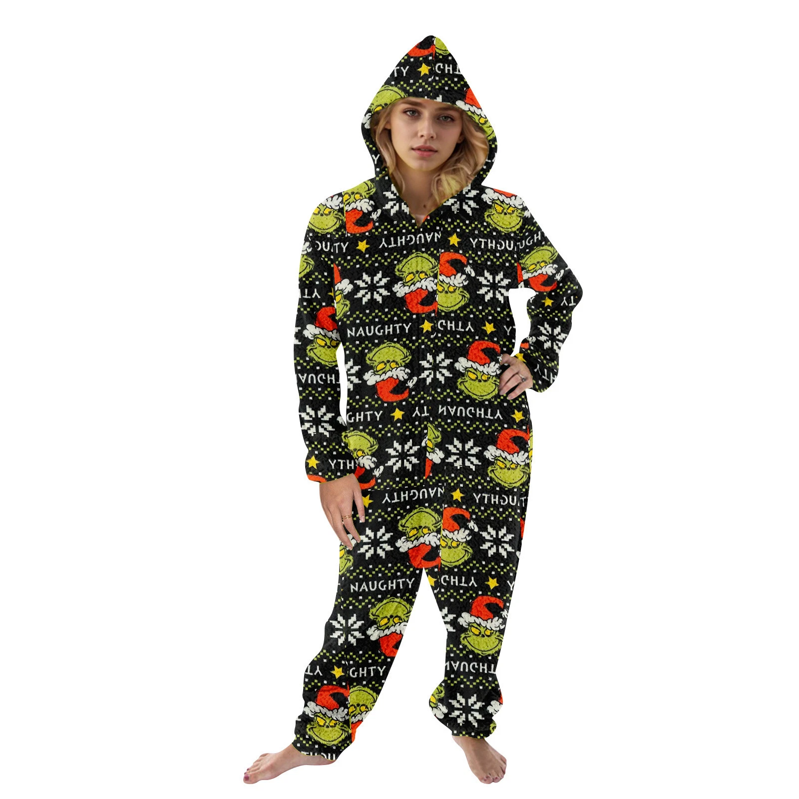 Funny Character Hooded Jumpsuit | Christmas Pajama Outfits | Family Matching Pajamas