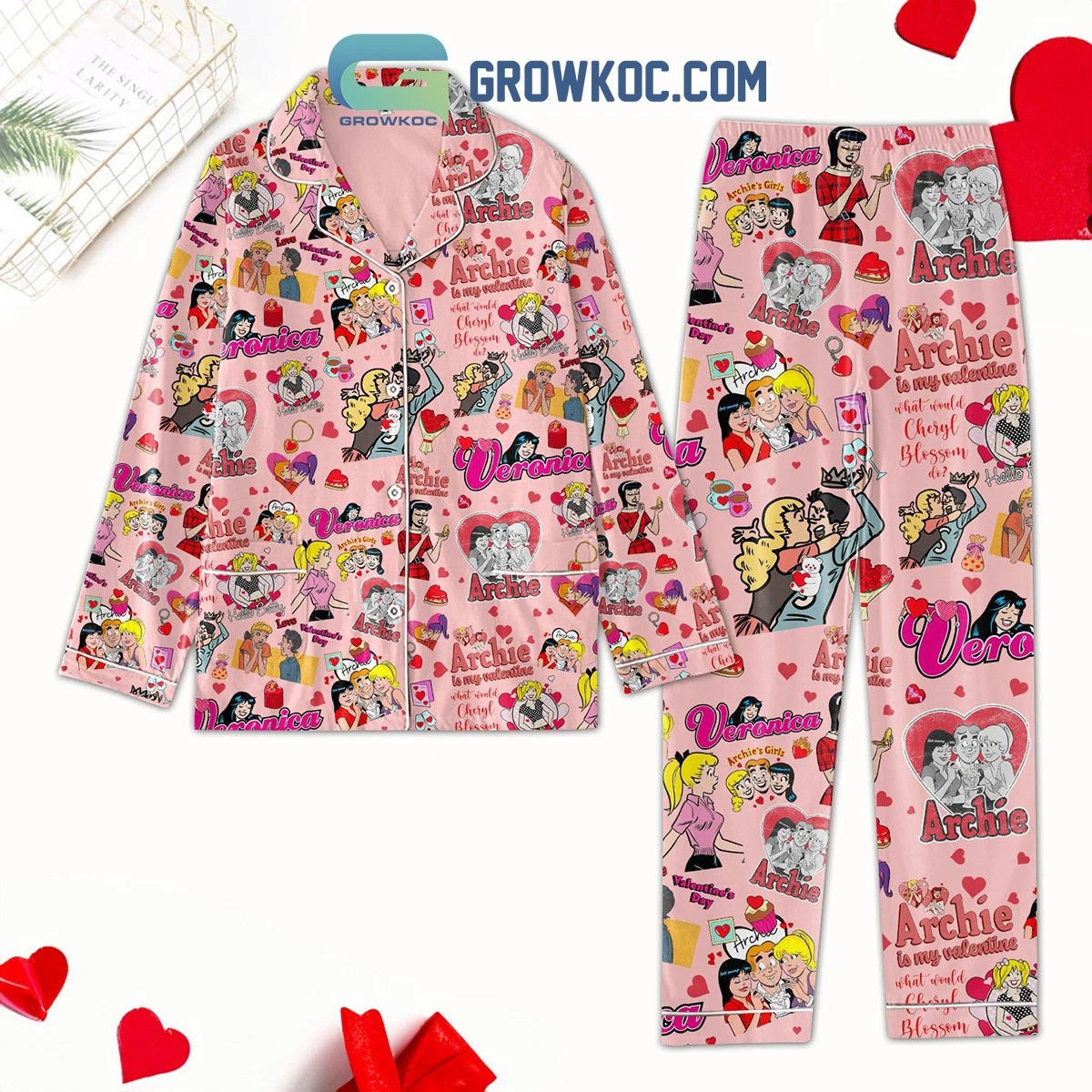 Archie Comics Veronica Valentine Polyester Pajamas Se