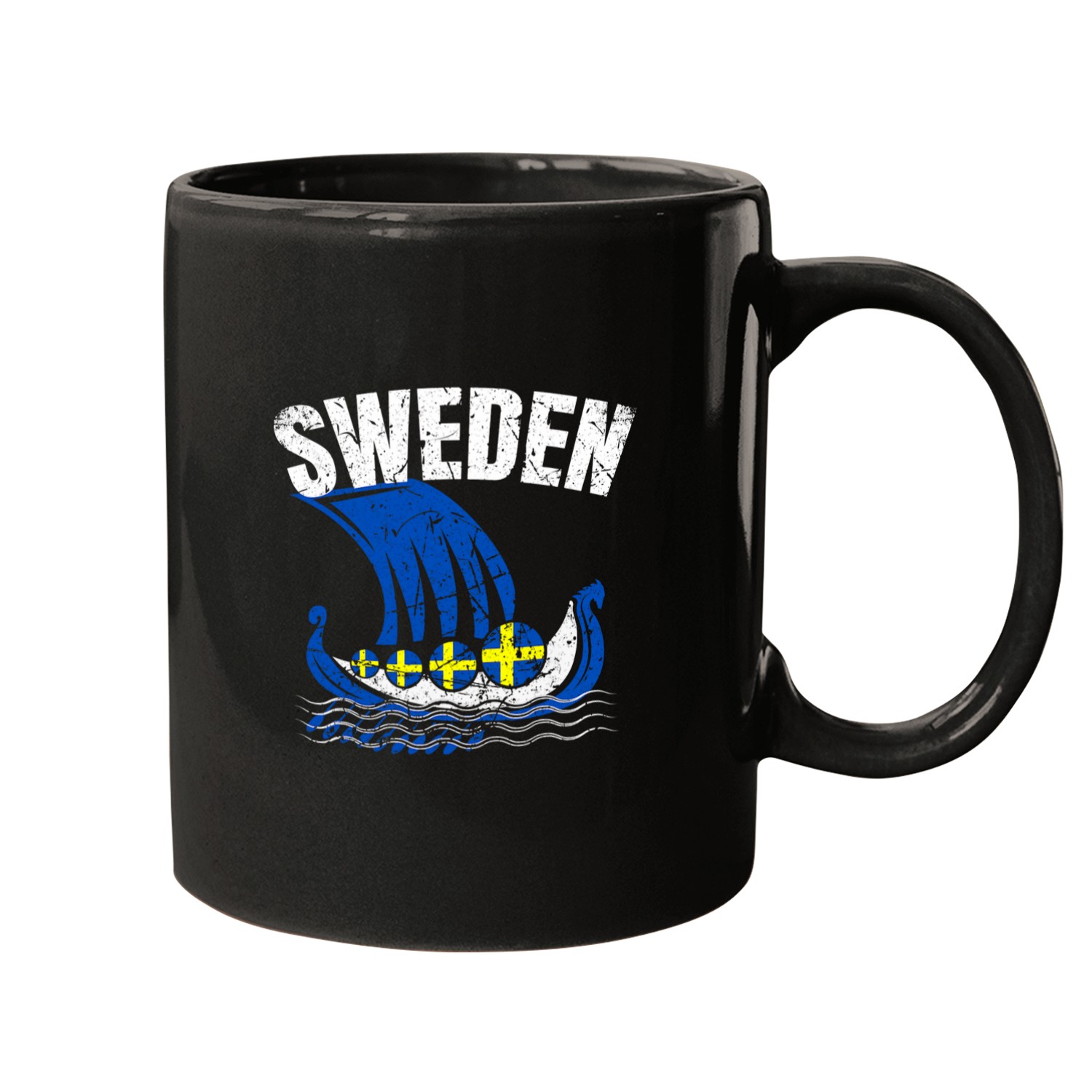 Sweden Swedish Flag Viking Ship Gift Mugs