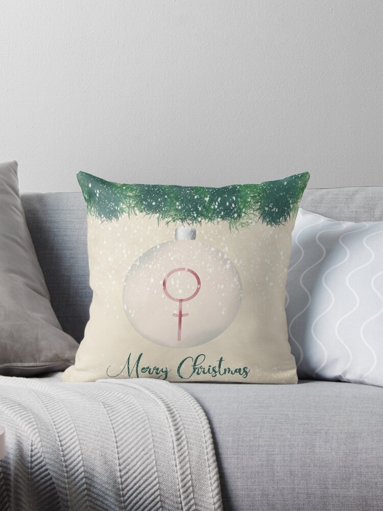 feminist christmas Pillow