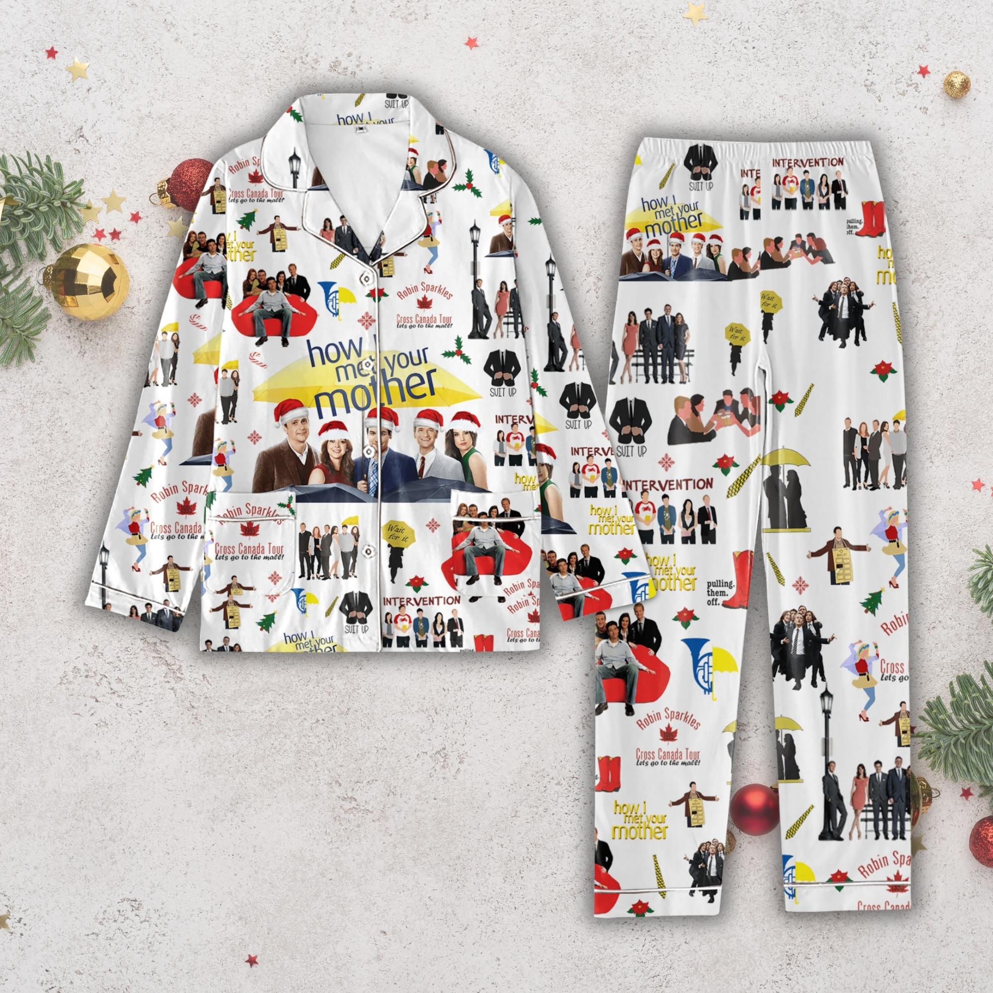 How I Met Your Mother Pajamas Set, Himym Movie Christmas Pajamas, Himym Robin Sparkless Women Pajamas, Cross Canada Tour Himym Pajamas
