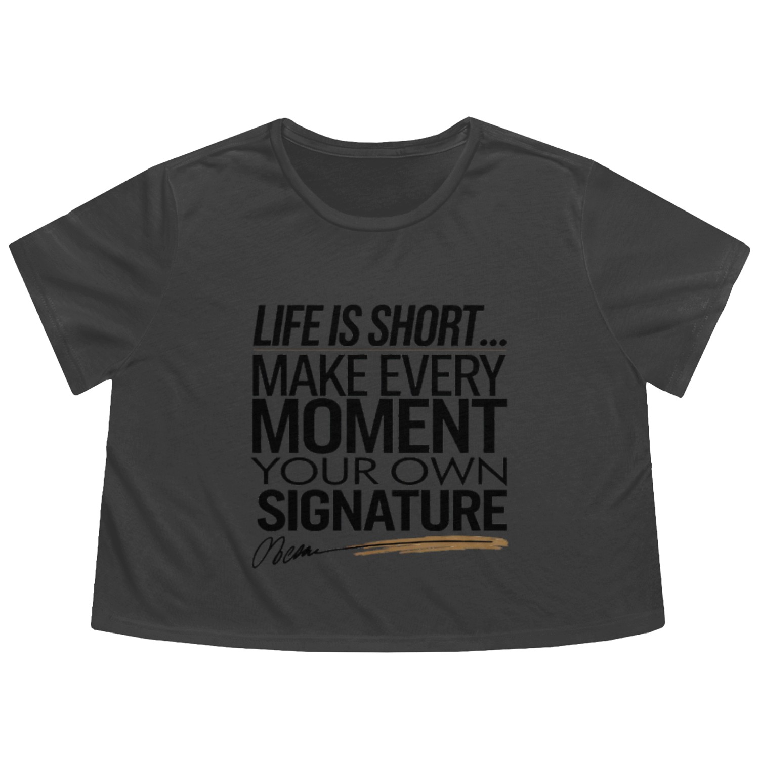 Inspirational Quote Typography Design Flowy Cropped Tees