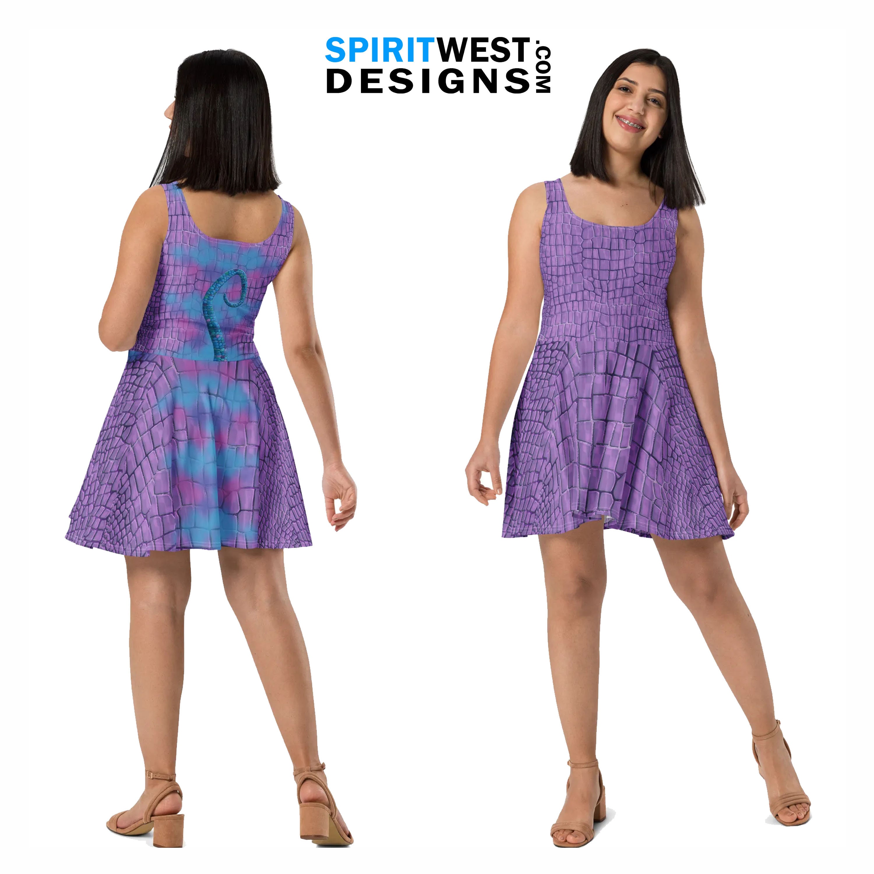Purple Lizard Randall Boggs Costume Skater Dress