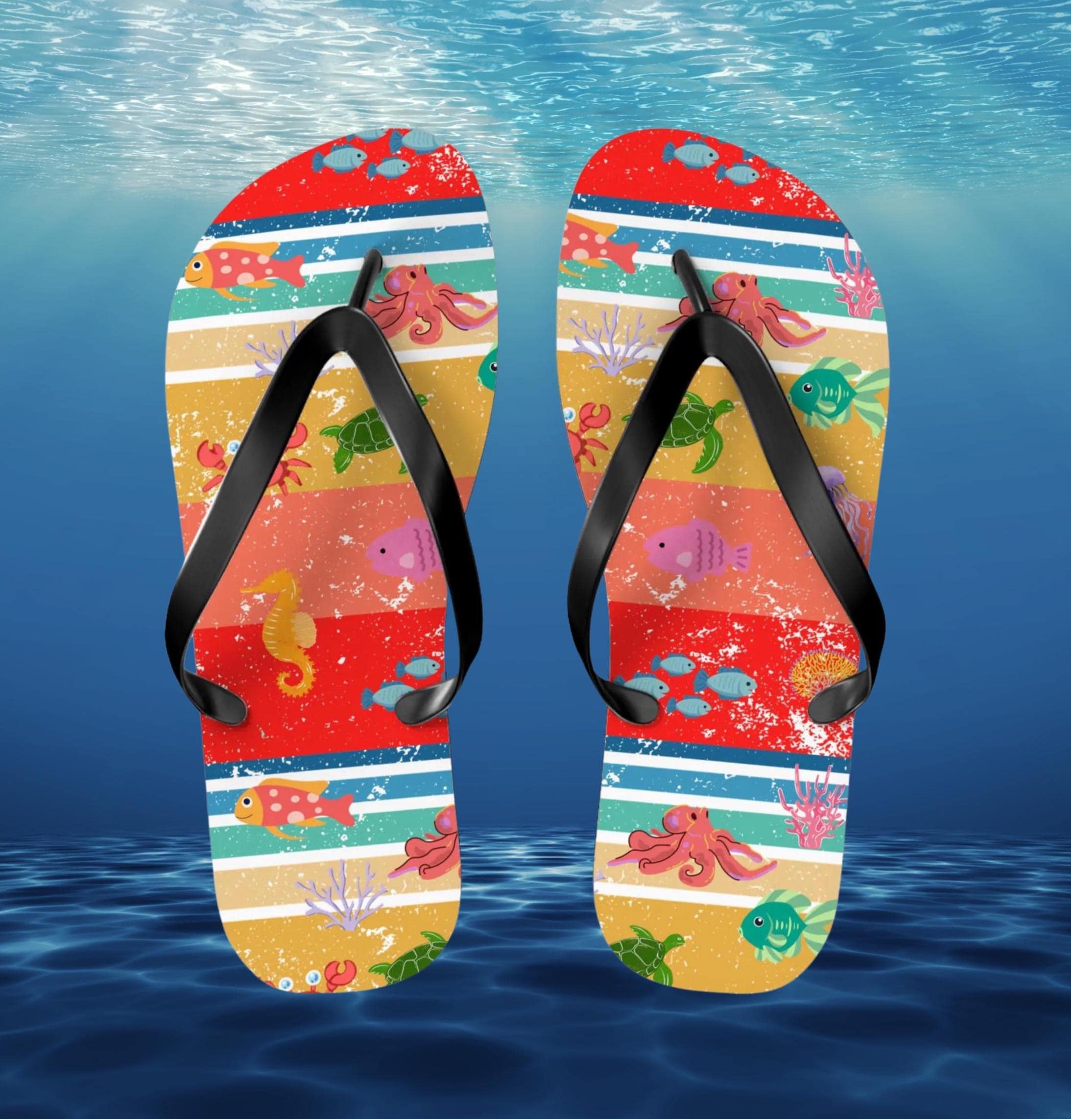 Beach Flip Flops, Summer Footwear, Beach Accessories, Vacation Sandal, Fun Flip Flops, Vacation sandal, matching his and her, honeymoon gift