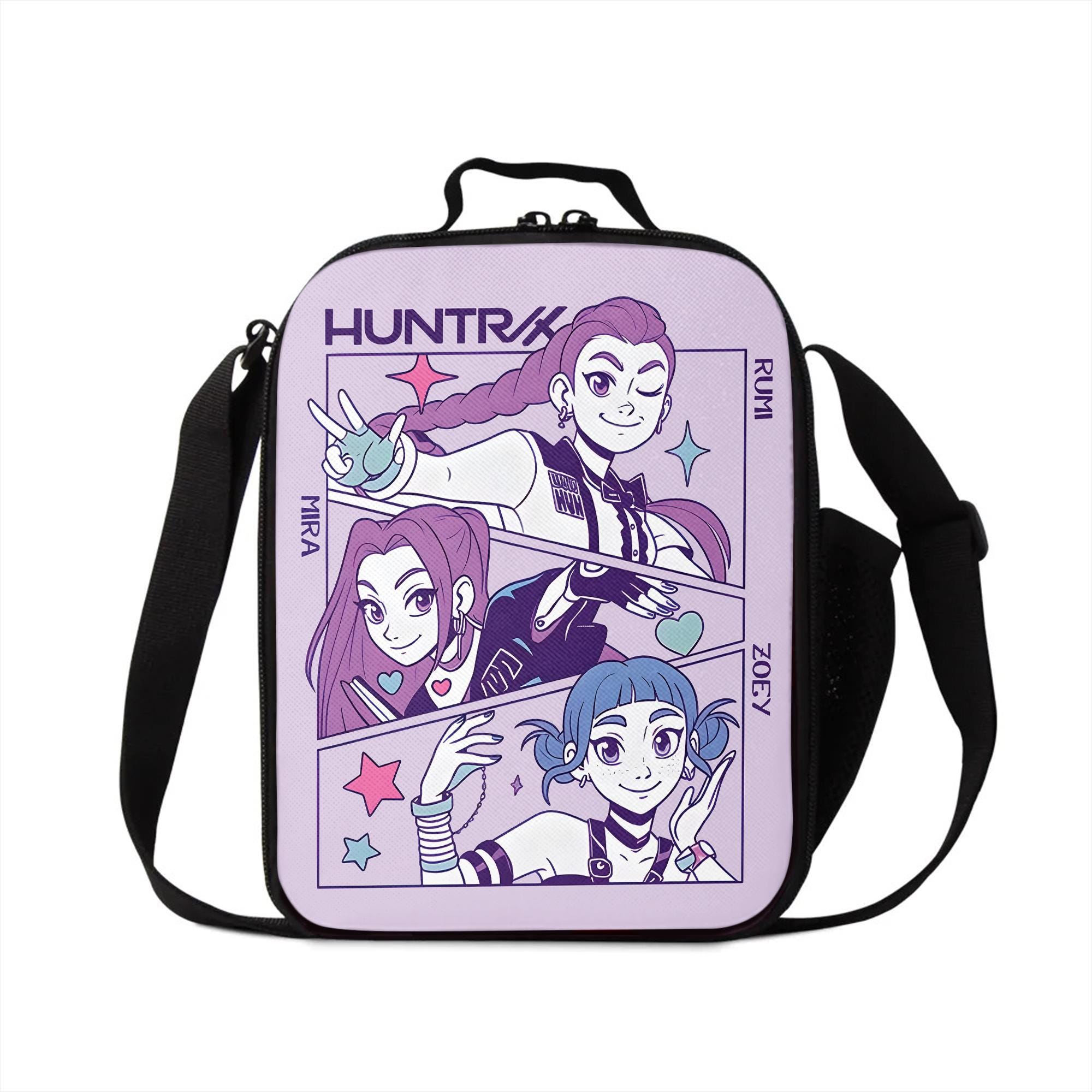 Huntrix Kpop Demon Hunters Kids Lunch Bag Rumi, Zoey & Mira