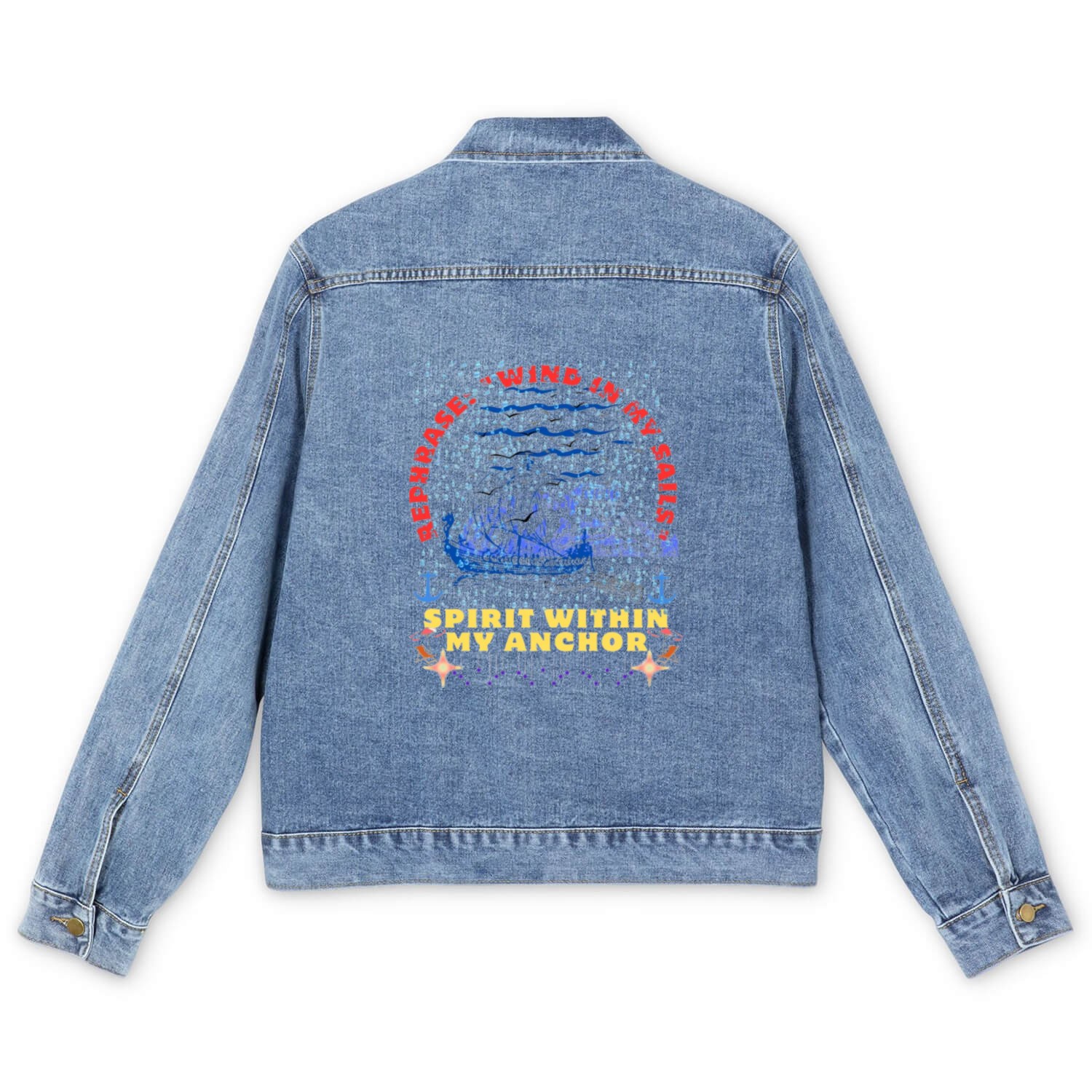 Sea lover star dad Men's Denim Jackets