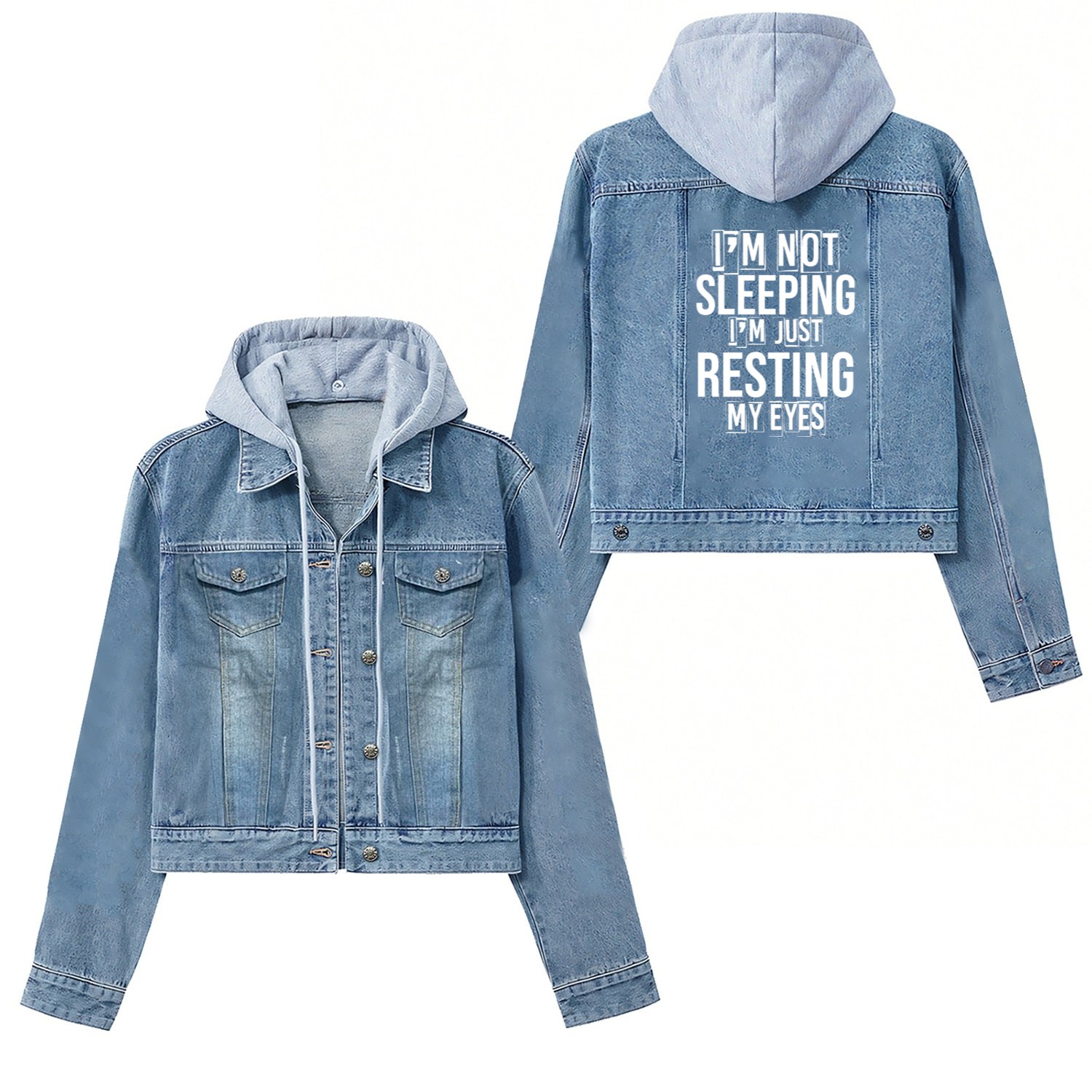Im Not Sleeping Im Just Resting My Eyes Women's Denim Jackets