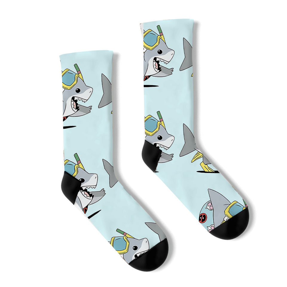Jeff the Land Shark Beach Socks