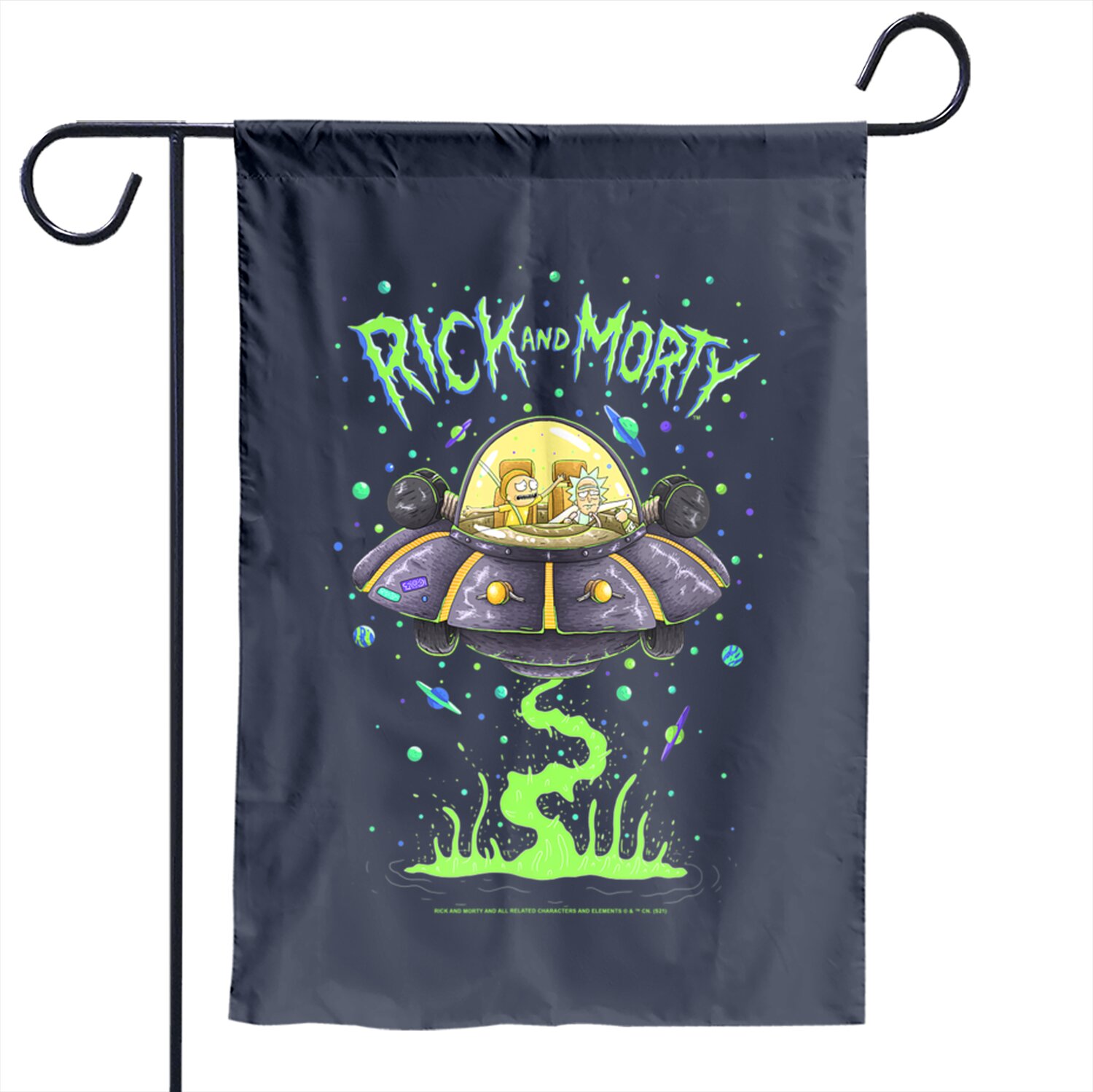 Rick And Rickandmorty Drunk Rick Ship Garden Flag