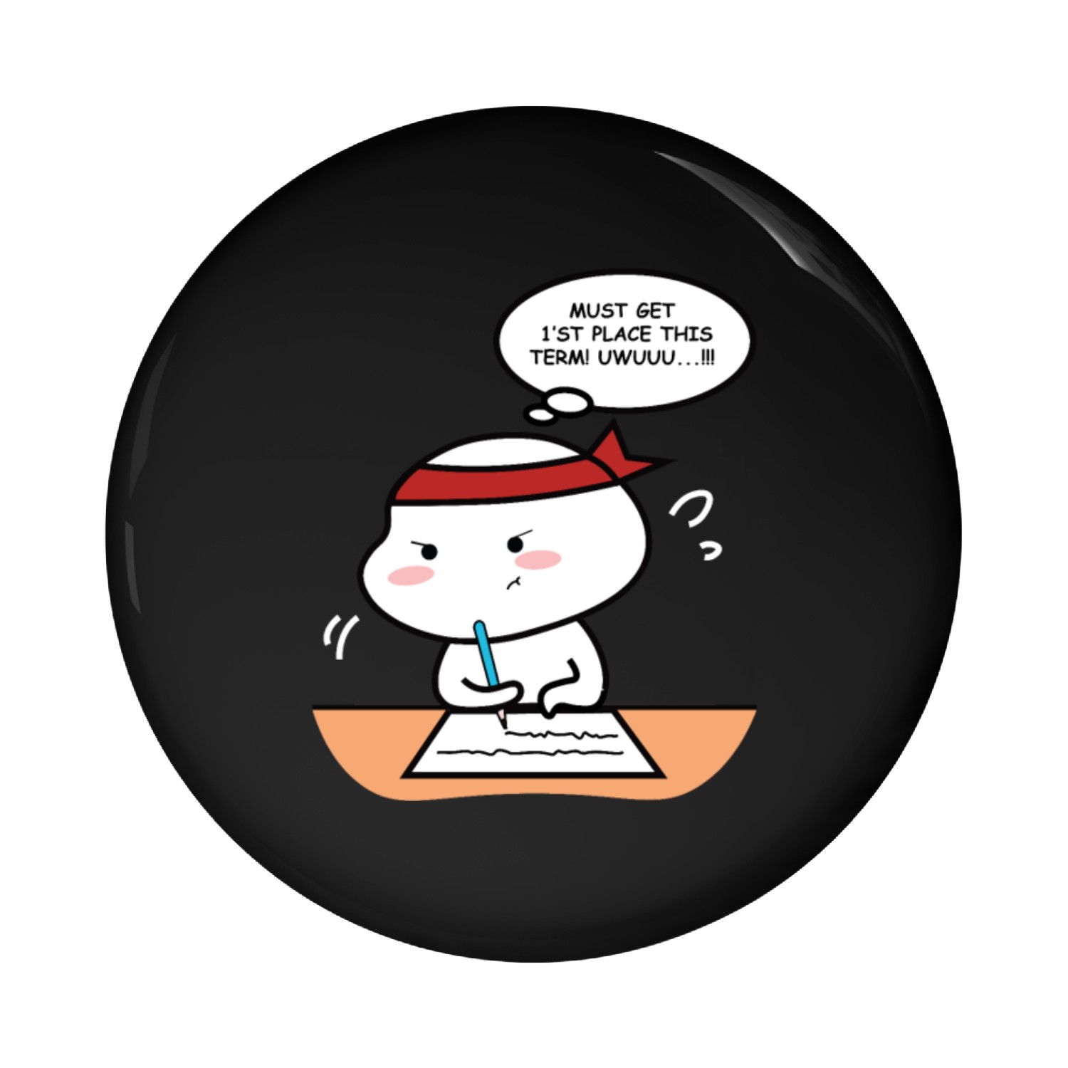 Quby must Get First Place this Term! Pin Buttons