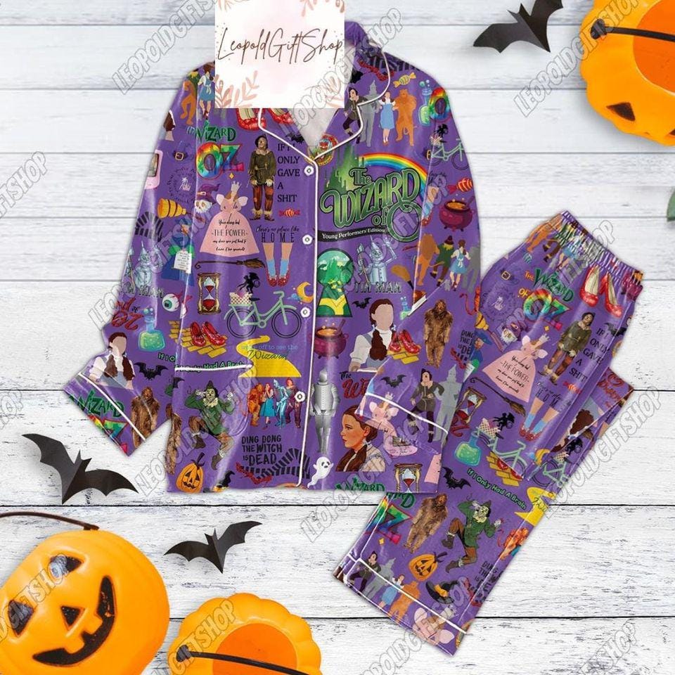 Wizard Of Oz Shirt, Wizard Of Oz Pajamas Set, Pjs For Women, Scarecrow