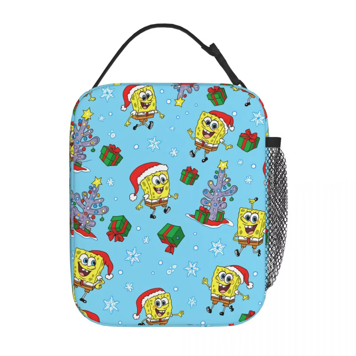Spongebobed Cartoon Lunch Bag Outdoor Picnic Lunch Box For Men Fashion Graphic Tote Food Bags Oxford Portable Cooler Bag