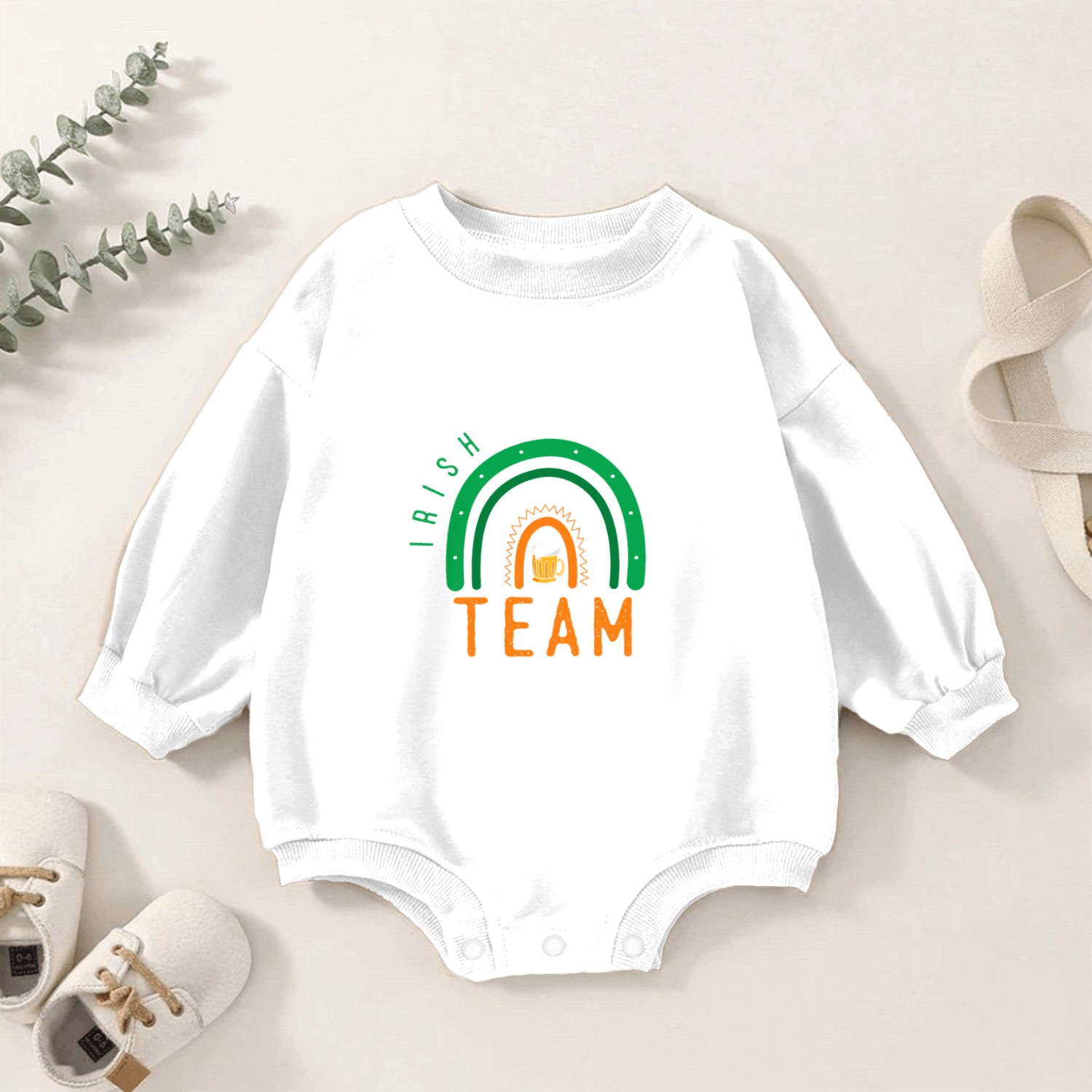 Irish drinking team Baby Romper Sweatshirts