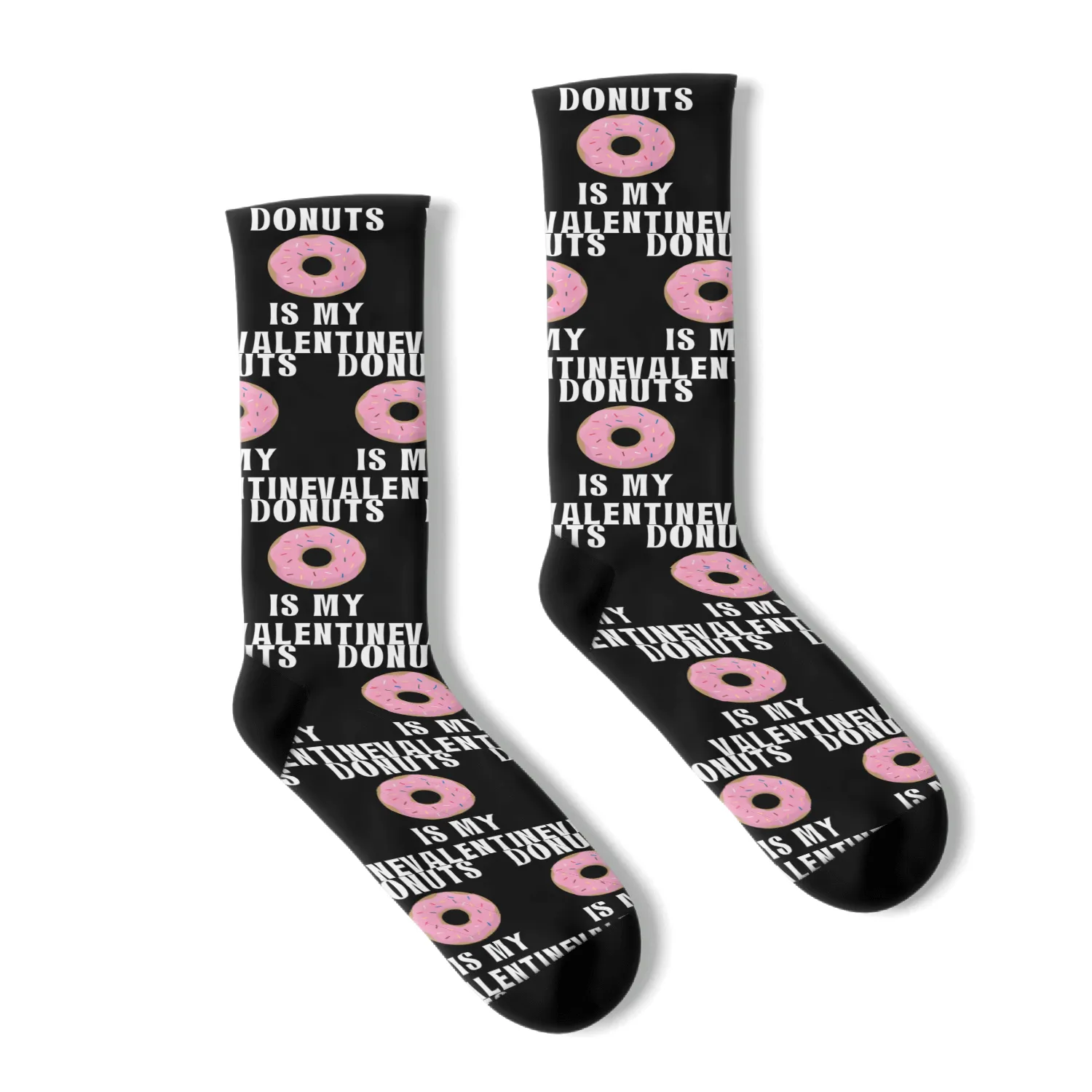Donuts Is My Valentine 1 Socks