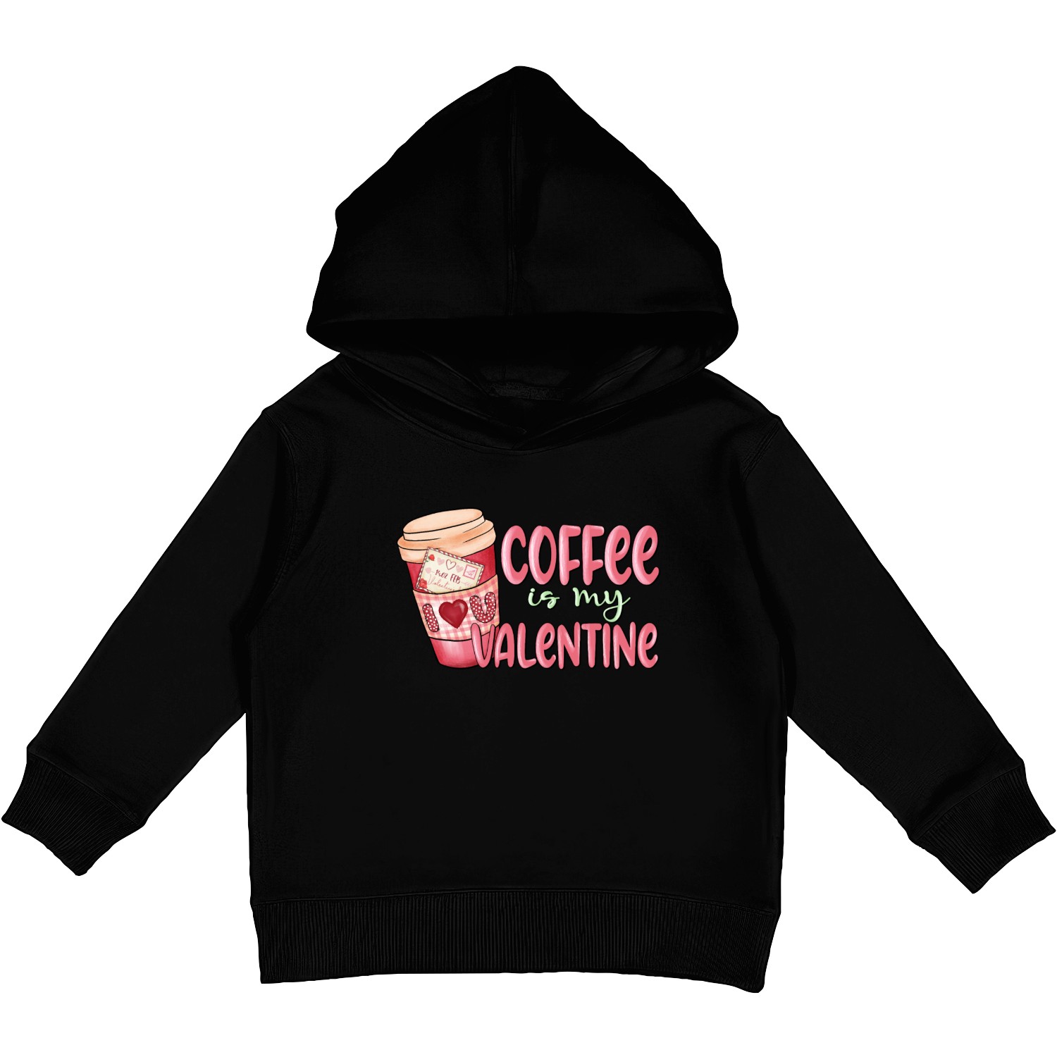 coffee is my valentine Kids Pullover Hoodies