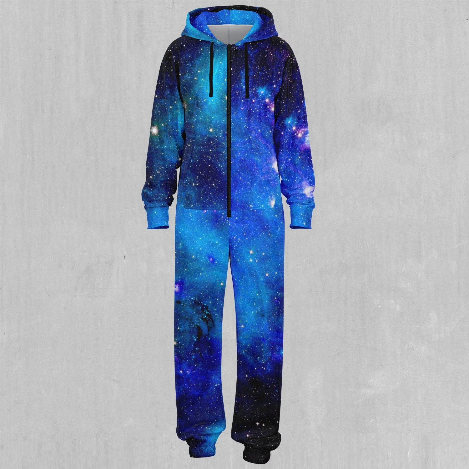 Stardust Outer Space Galaxy Adult Zip Up Jumpsuit Pajamas