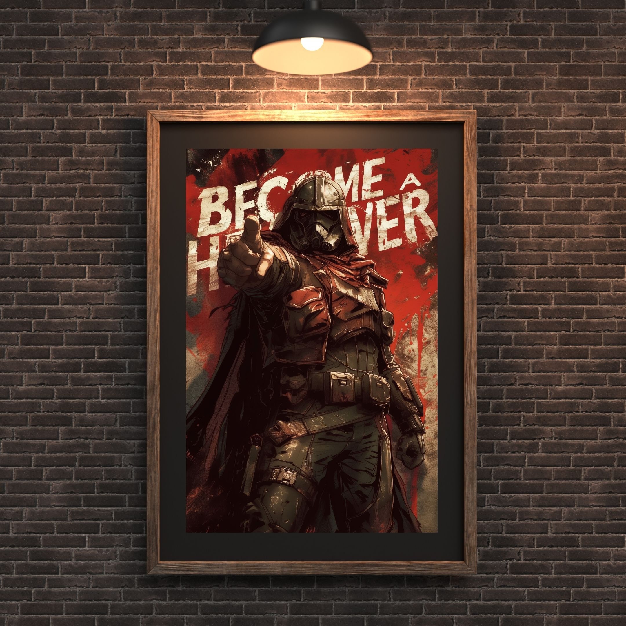 Helldivers 2 Style Recruitment Wall Graffiti | Matte Poster