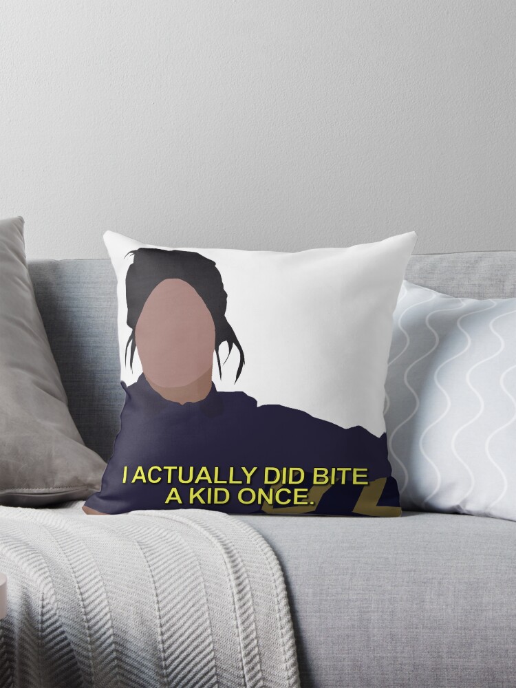 i actually did bite a kid once - agatha Pillow