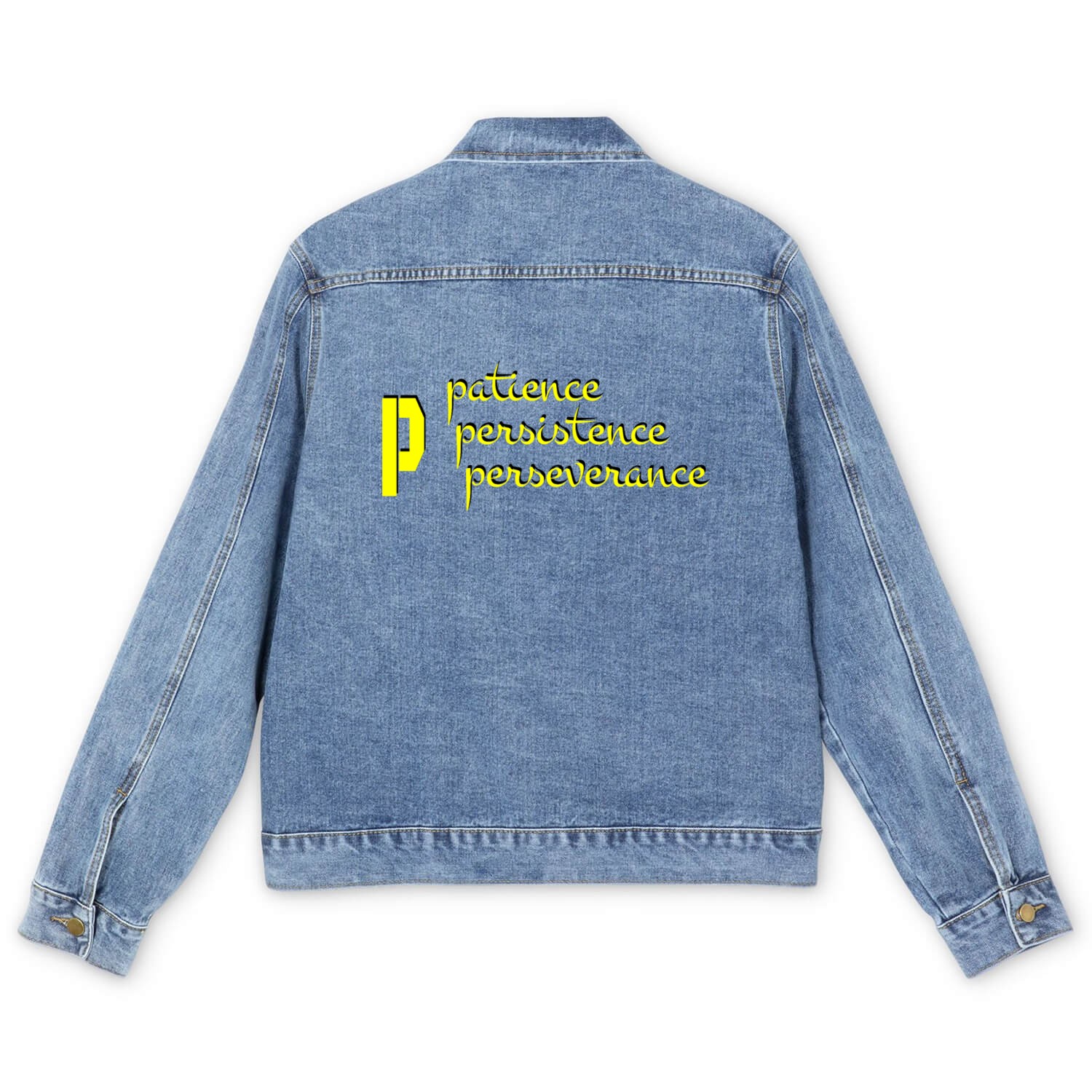 Patience Persistence Perseverance V1 Men's Denim Jackets