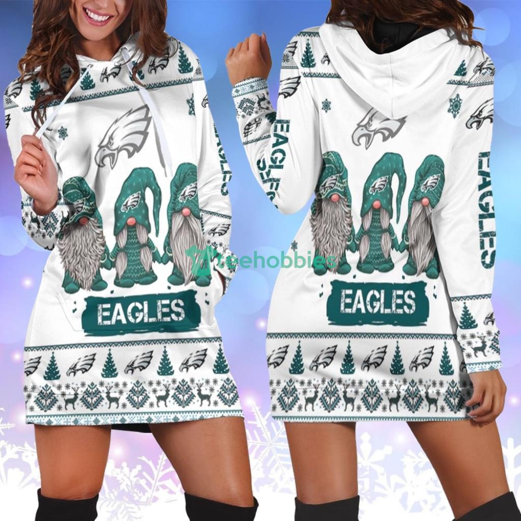 football Philadelphia Eagles Christmas Gnomes Women Hoodie Dress
