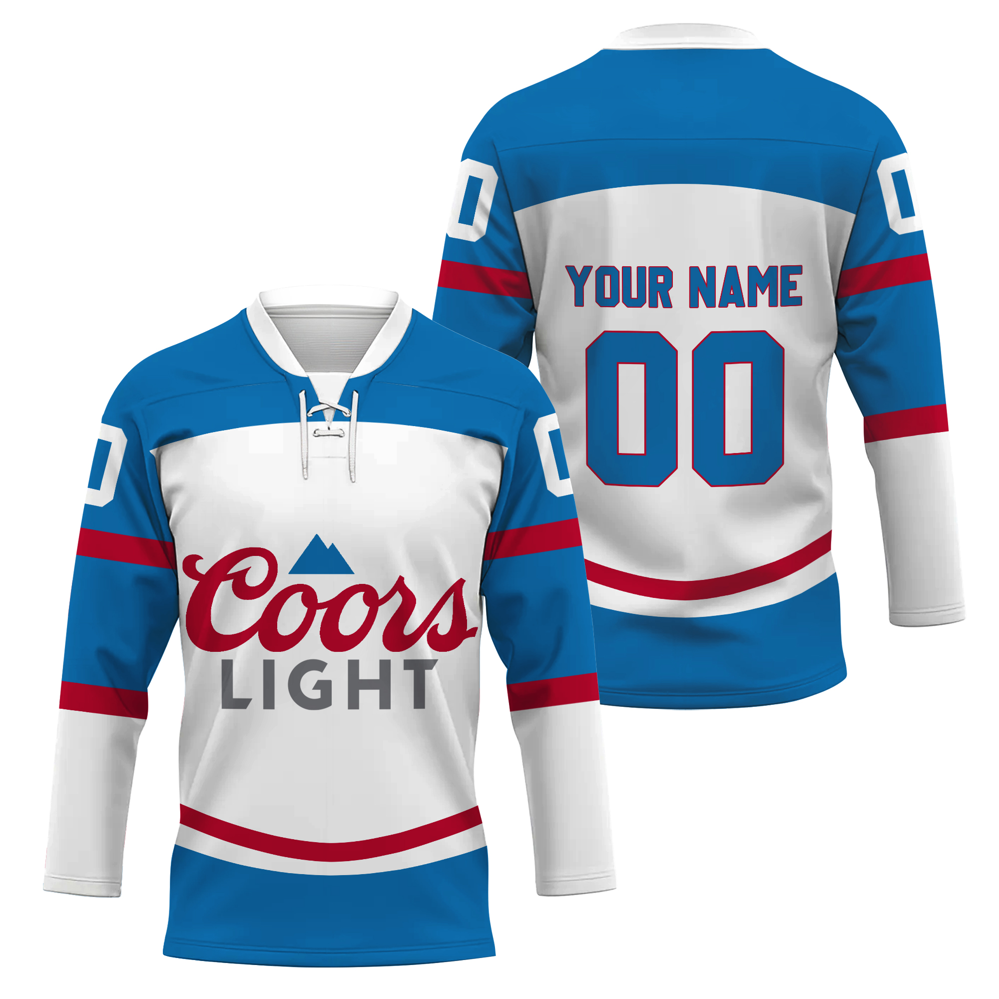 Custom CCOORS Light Beer Full Print Hockey Jersey, Trending Gifts For Fans