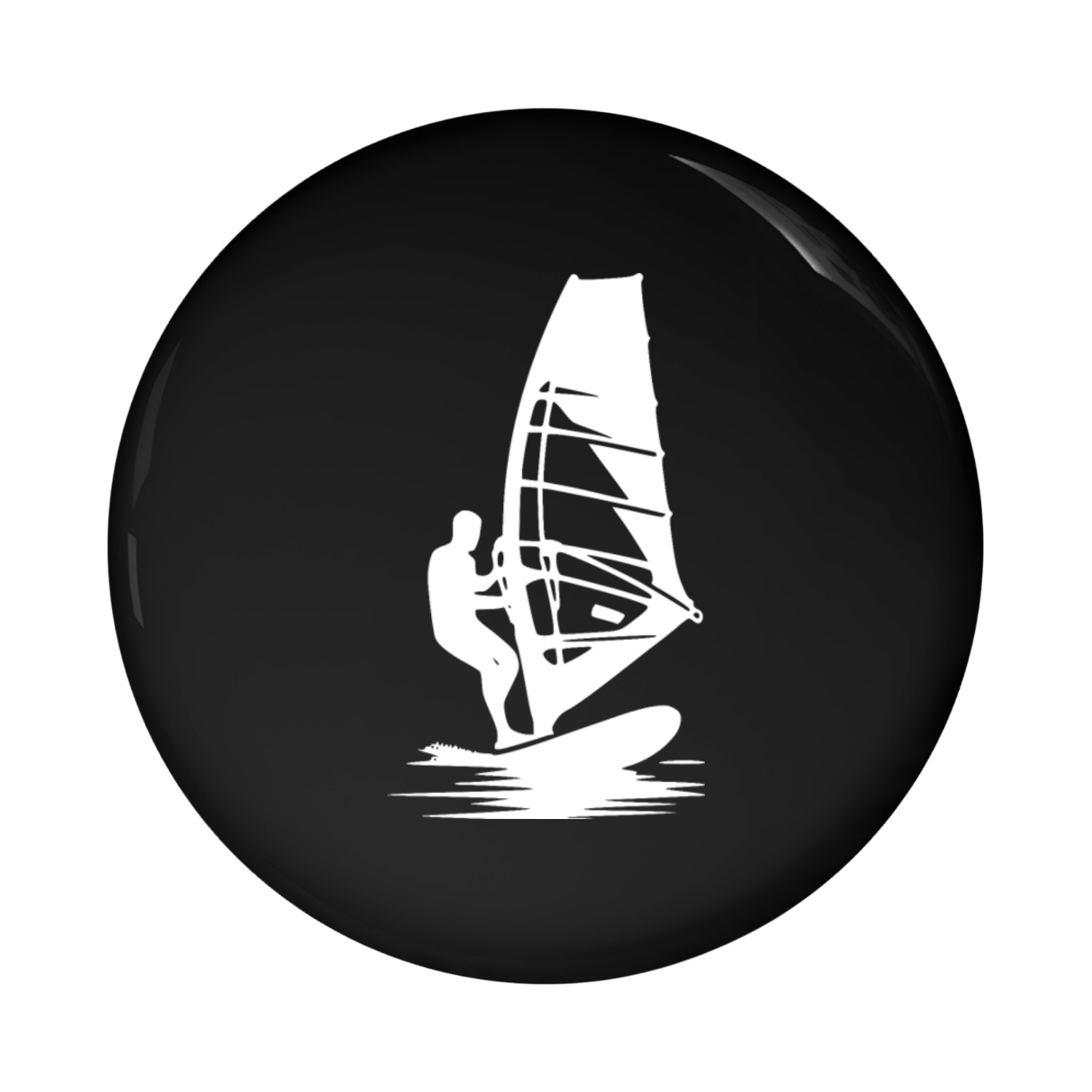 Windsurfer On The Water Windsurfing On The Lake Pin Buttons