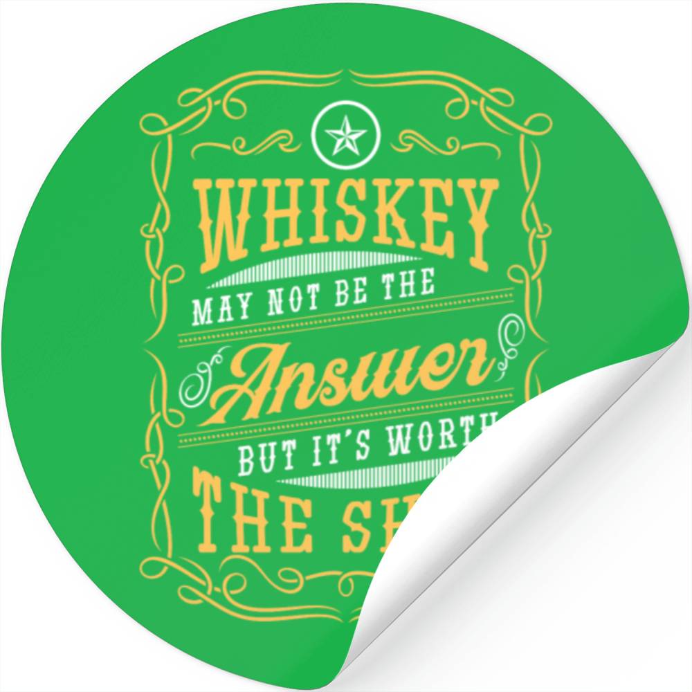 Whiskey Drink Enjoyment Bar Stickers