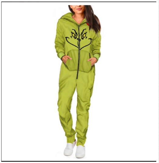 Funny Character Hooded Jumpsuit | Christmas Pajama Outfits | Family Matching Pajamas