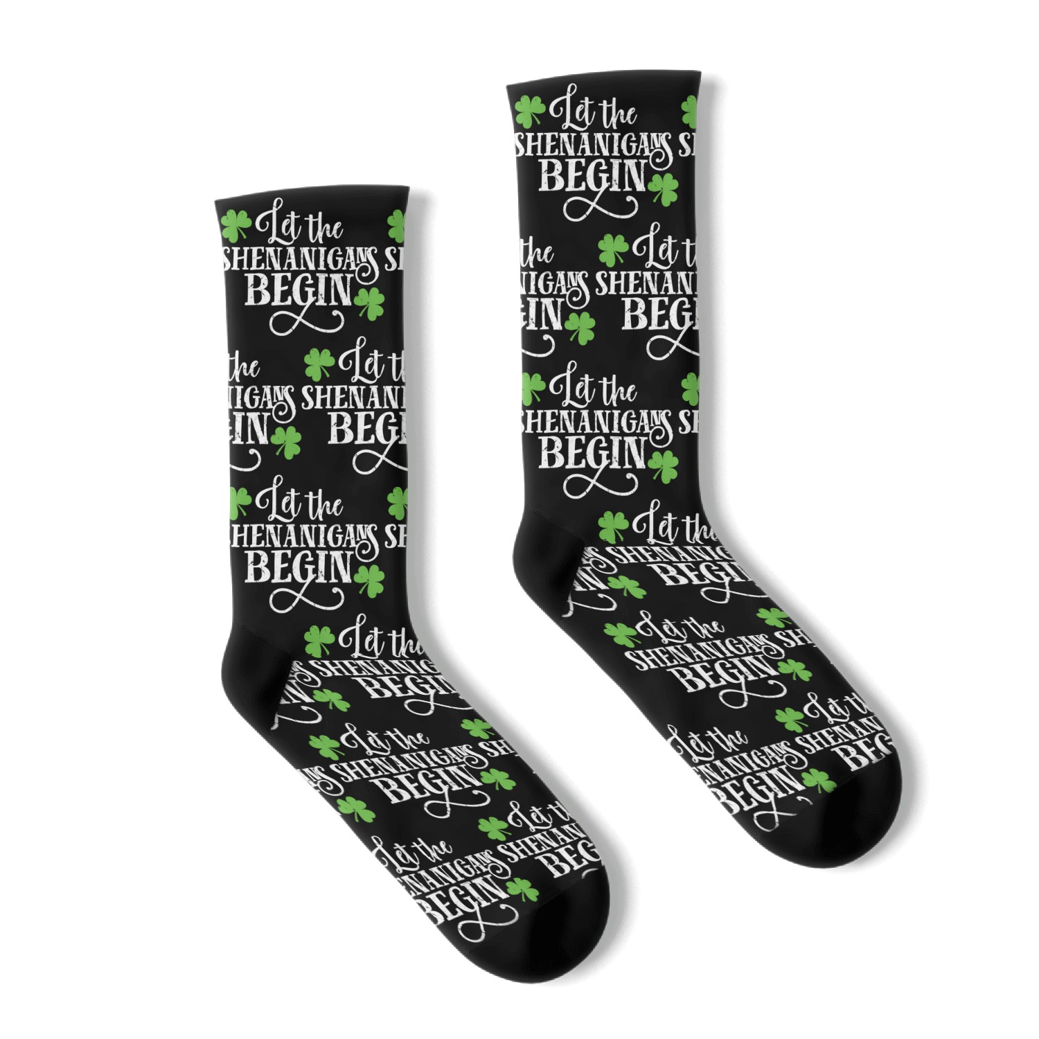 Shenanigans Saint Patric Day Fun Let Socks