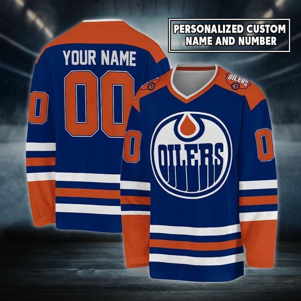 Custom Edmonton Ice Hockey Jersey, Hockey Team Jersey, Connor McDavid, Bouchard Fan Jersey