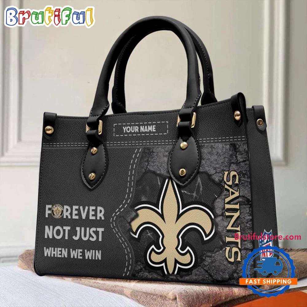 Personalized New Orleanss Team Saintss Forever Leather Bag, Leather Bag