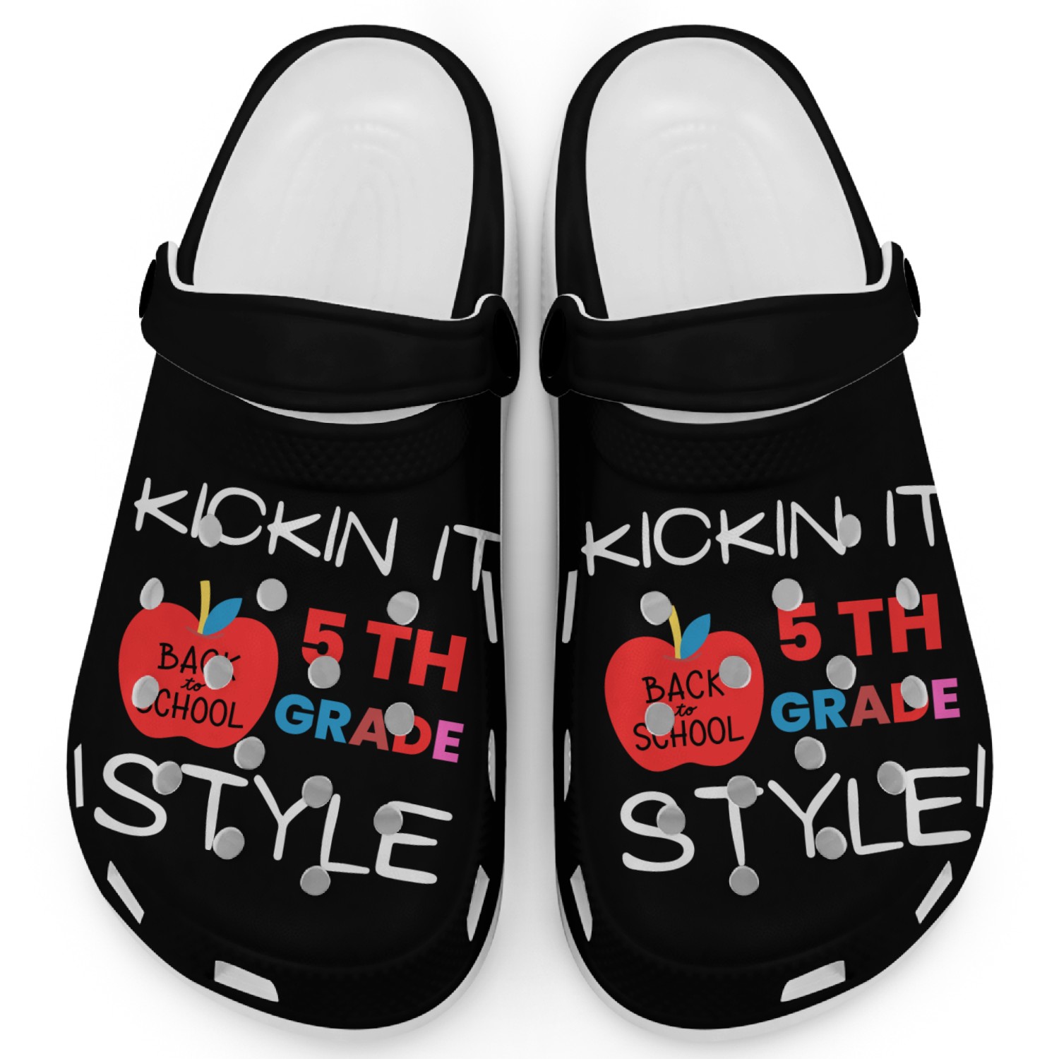 Retro Kickin It 5th Grade Style Teacher Back To Sc Clogs