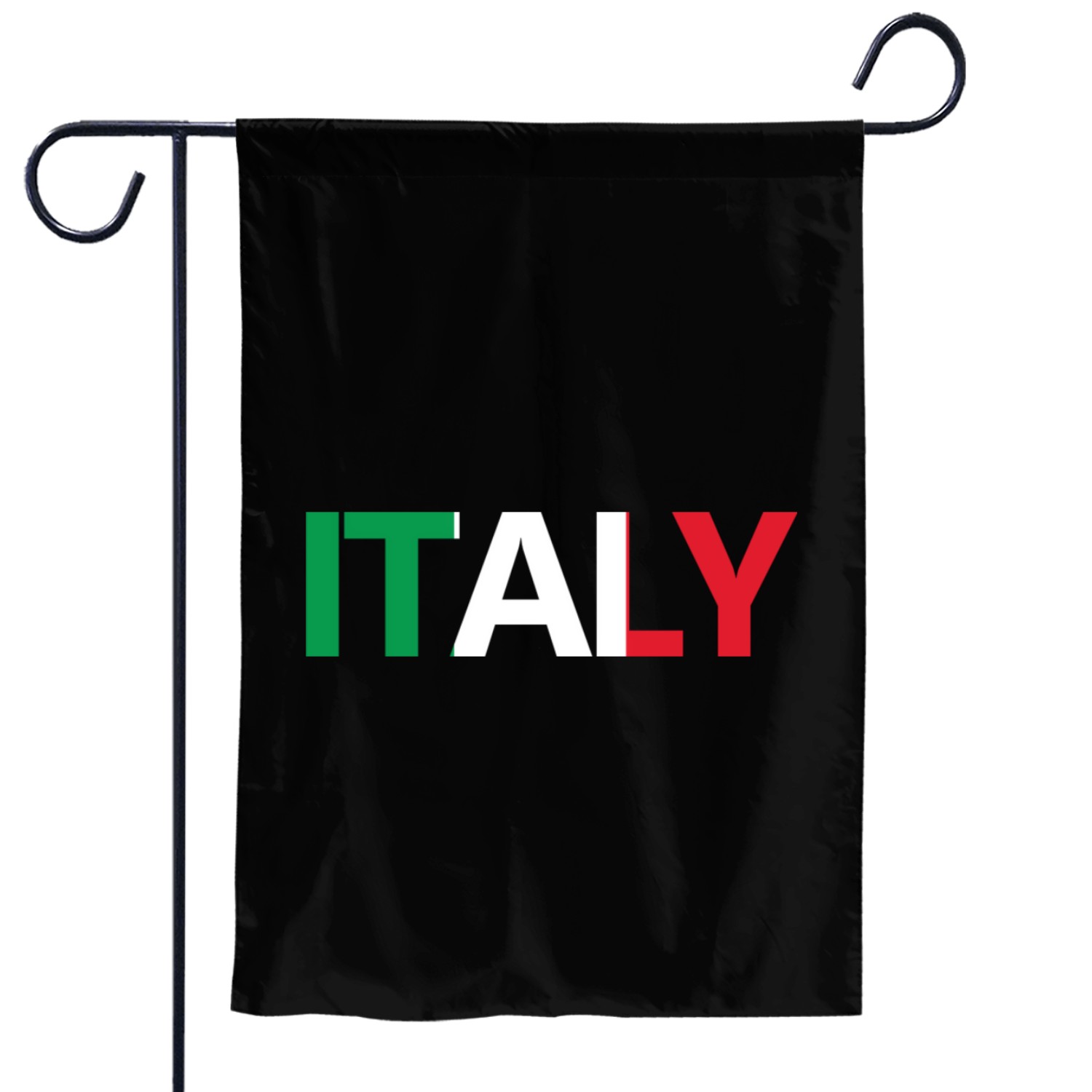 ITALY with the italian flag in the background Garden Flags