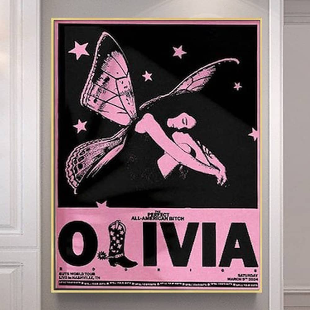 Olivia Rodrigo Guts World Tour In Nashville TN March 9th 2024 Poster, Gift Poster