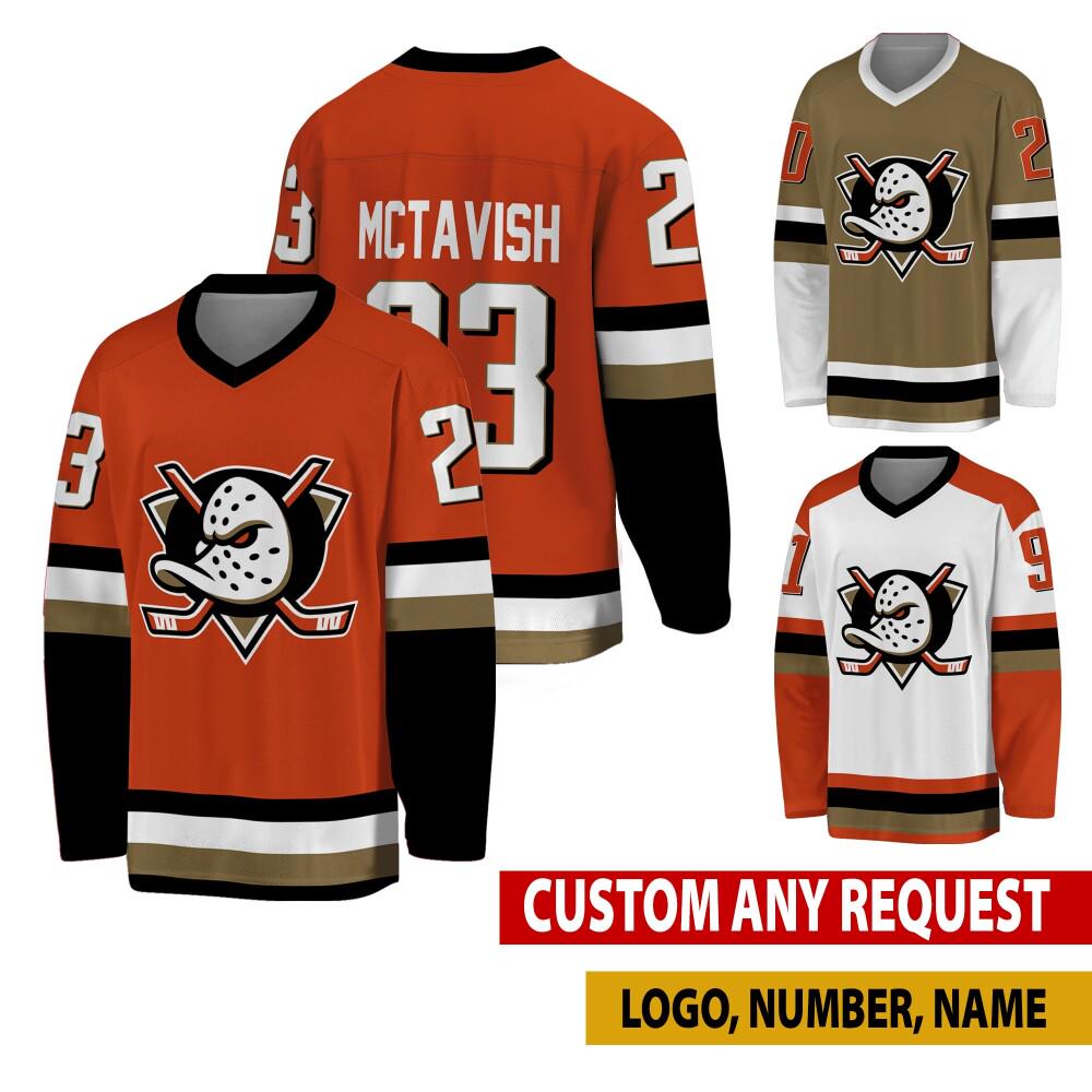 Personalized Anaheim Ducks Hockey Jersey, Anaheim Jersey For Men With Your Team Name, Mason McTavish Fan Hockey Jersey