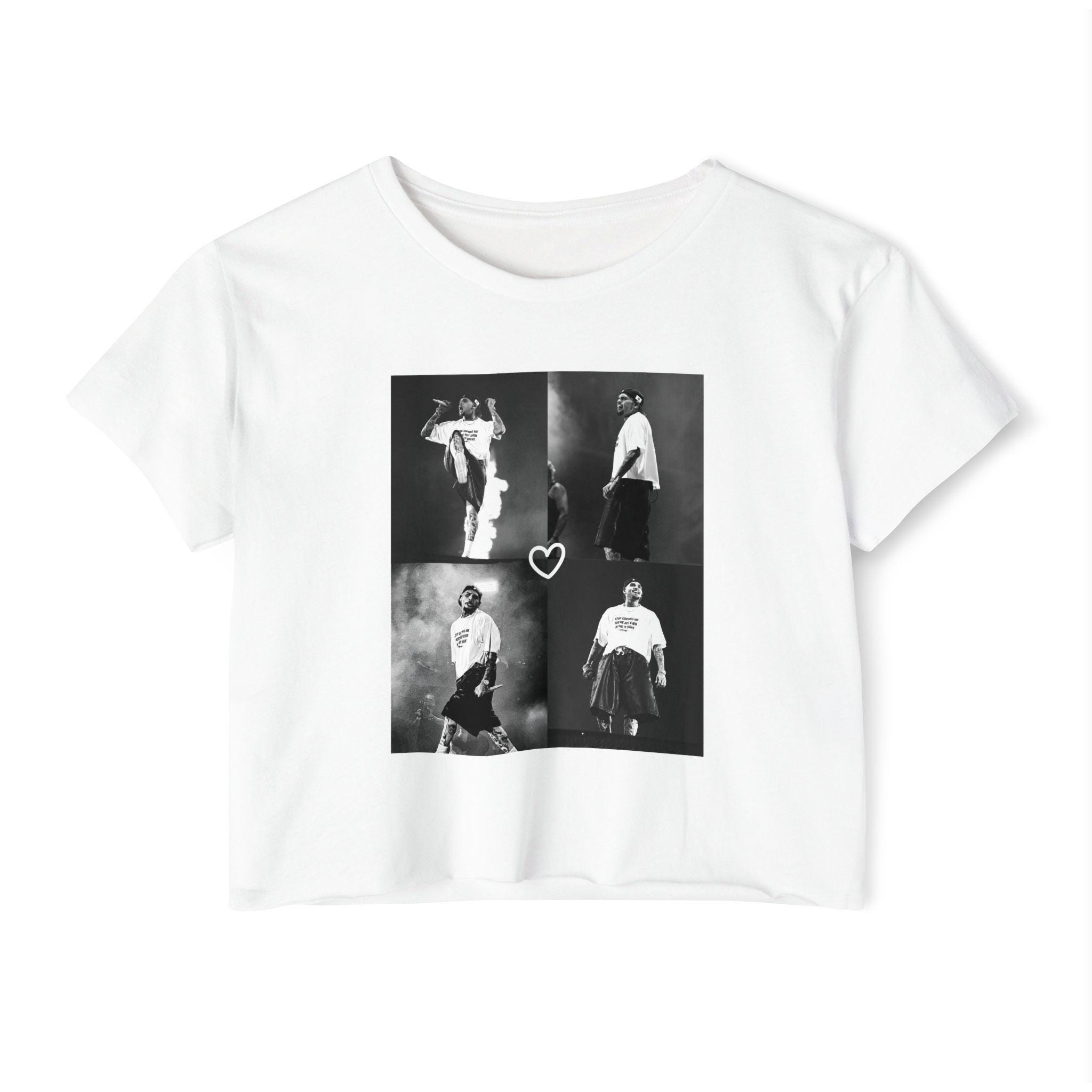 Chris Brown crop top, love Chris Brown crop shirt, Chris Brown world tour shirt