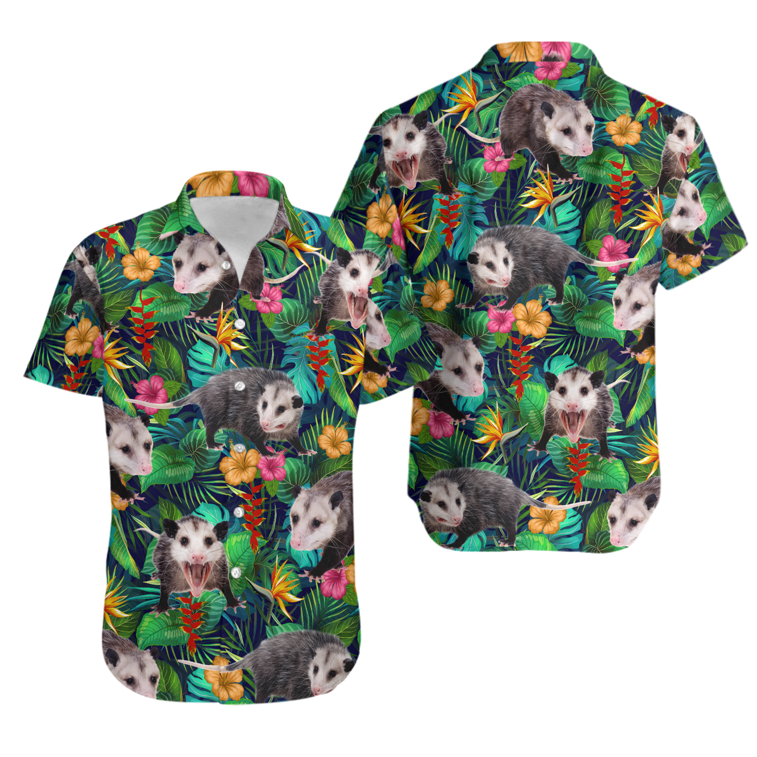 Tropical Opossum Hawaiian Shirt For Men Women, Opossum Lovers